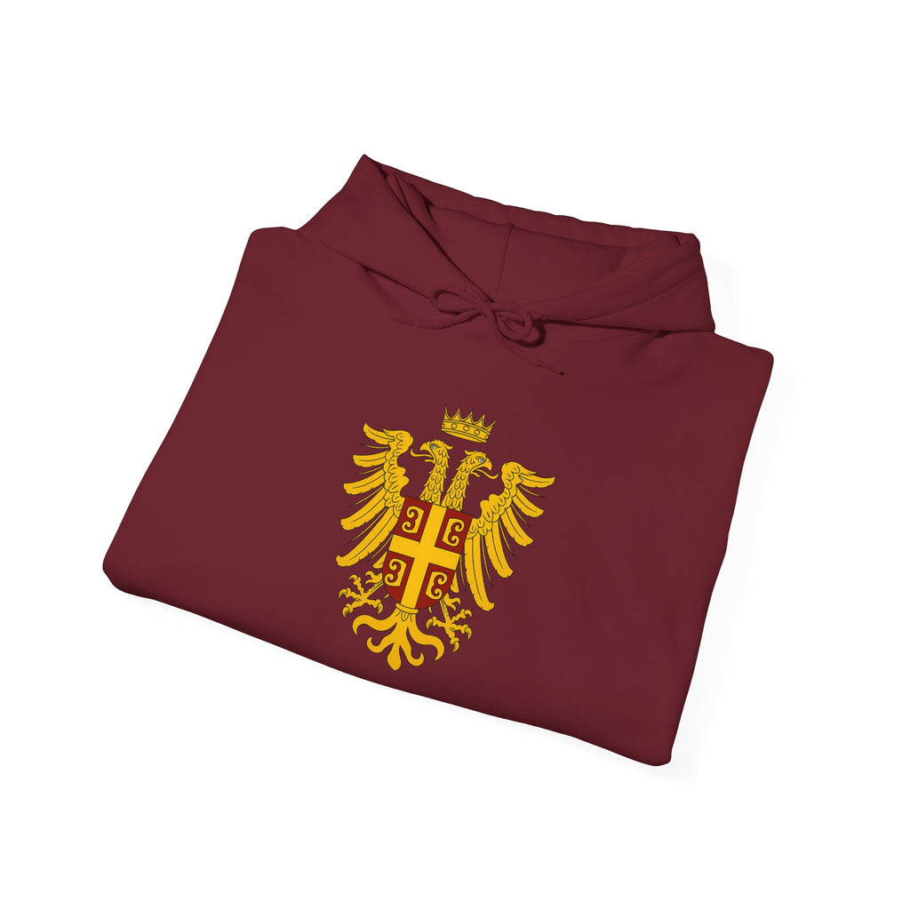 Byzantine Eagle Crest Graphic Pull Over Hoodie Sweatshirt