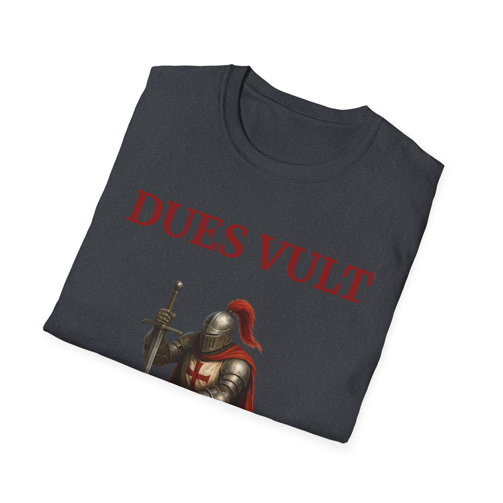 Inspirational Dues Vult Crusader T-Shirt for Knights
