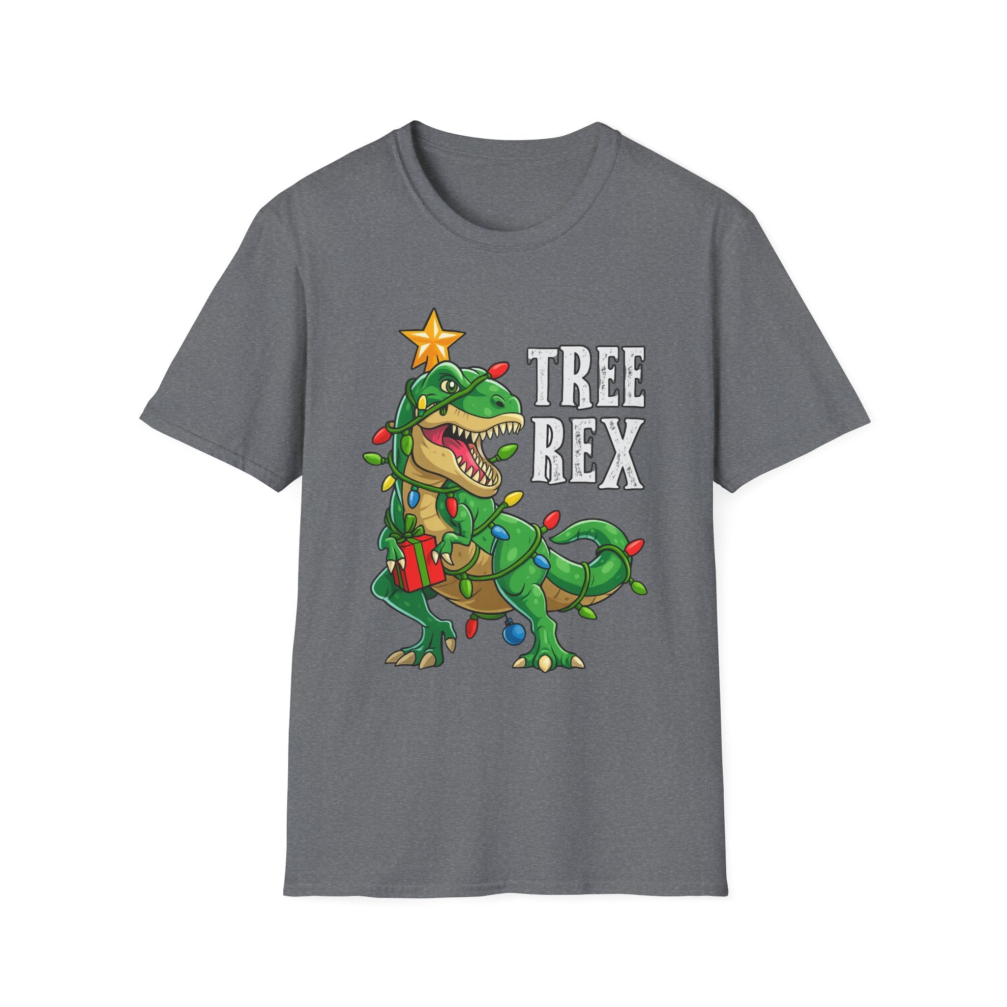 Christmas Tree Rex T-Shirt | Funny Dinosaur Holiday Tee | Festive Graphic Shirt
