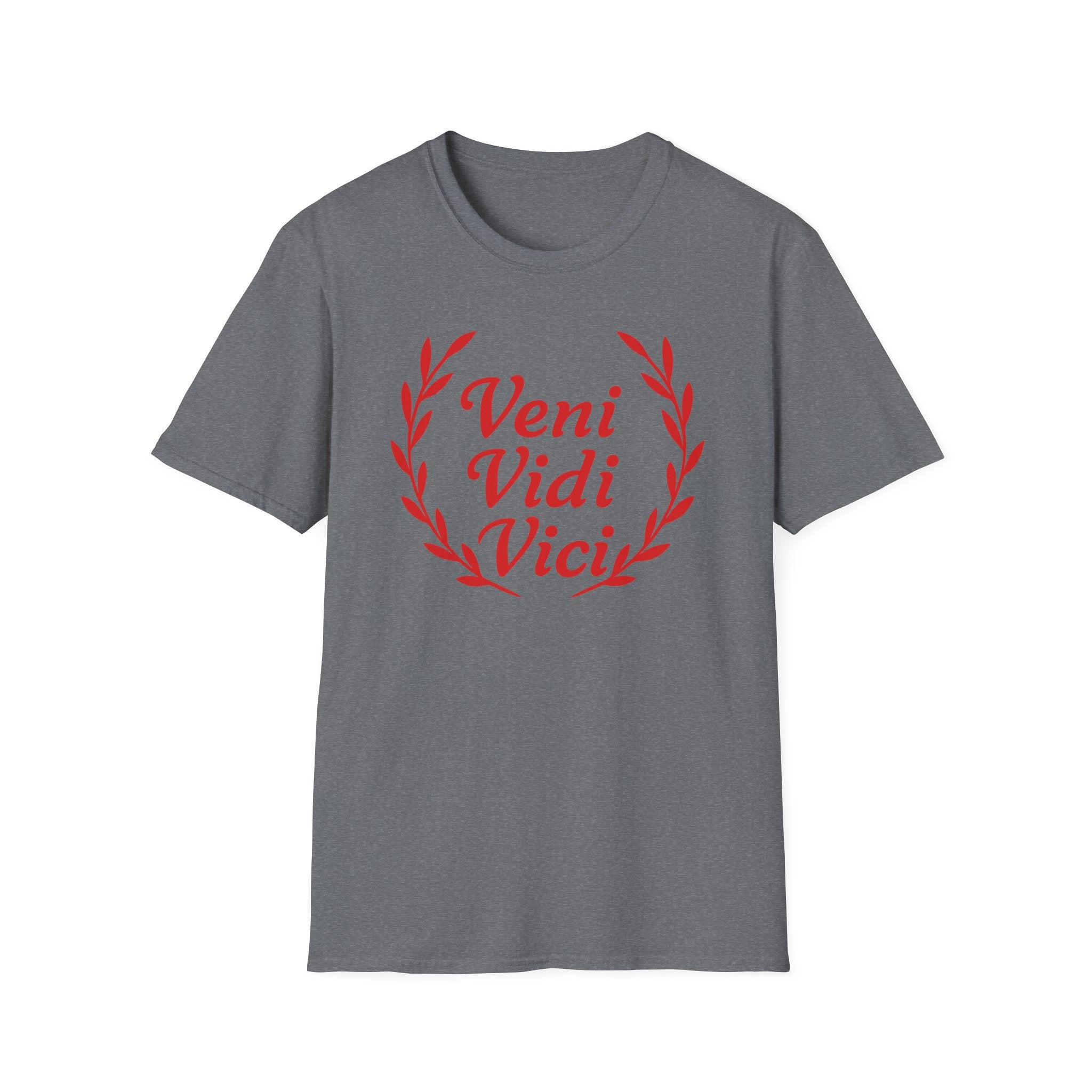 Veni Vidi Vici Light Red Design Softstyle Cotton T-Shirt