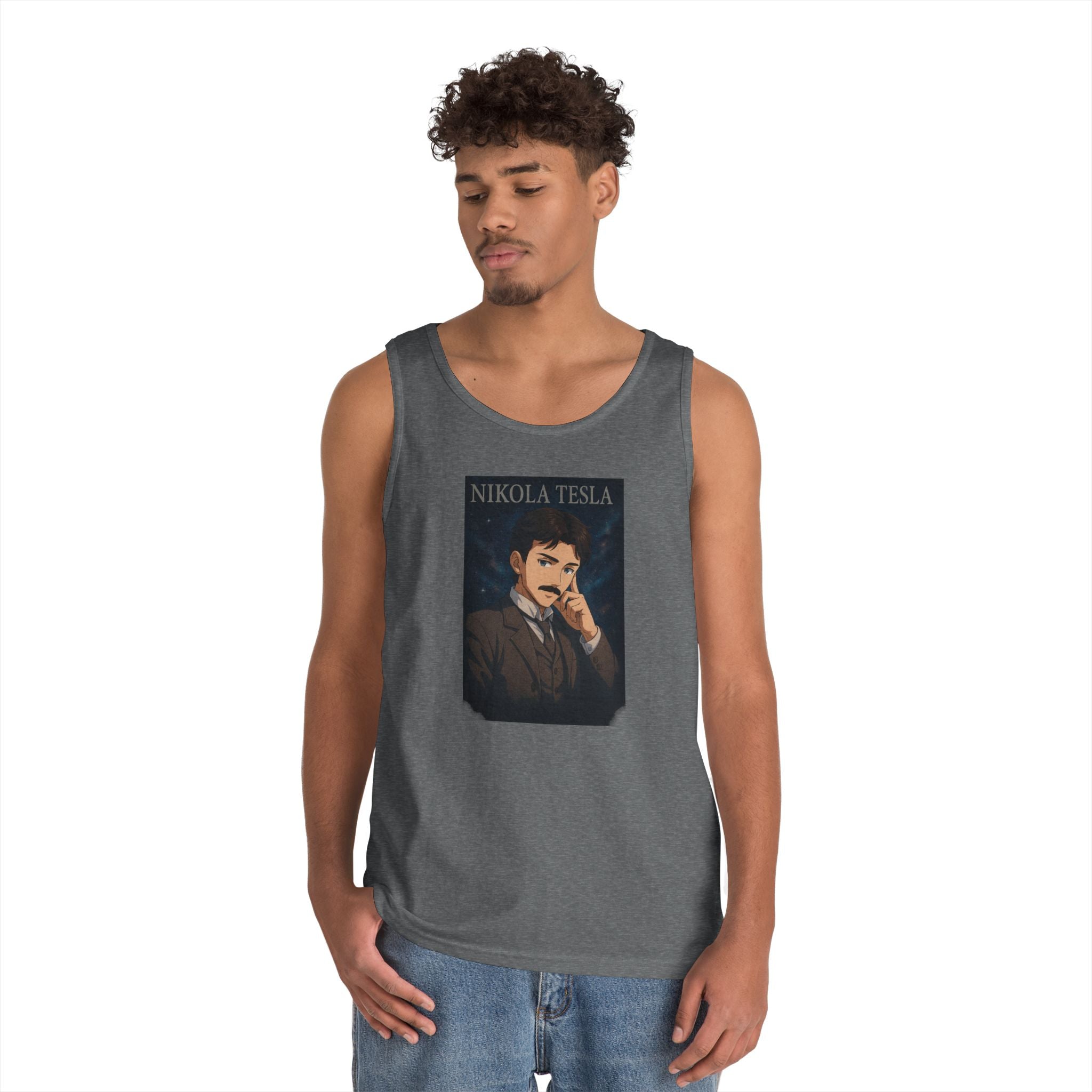 Nikola Tesla Unisex Heavy Cotton Tank Top