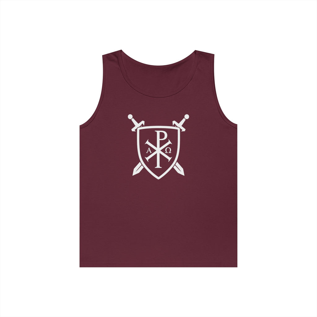 Unique Pi Chi Rho Crest Shield Design Heavy Cotton Tank Top