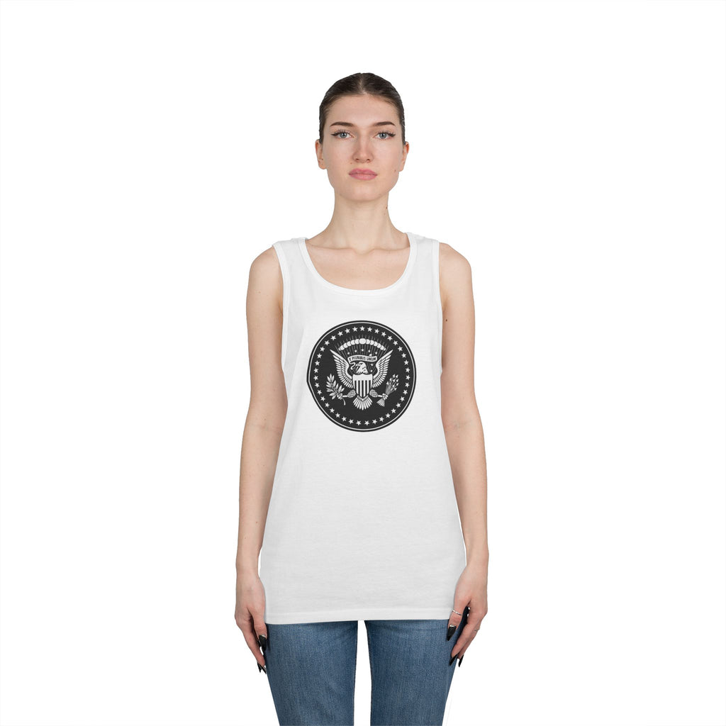 American Eagle Presidential Seal Black Design Unisex Heavy Cotton Tank Top