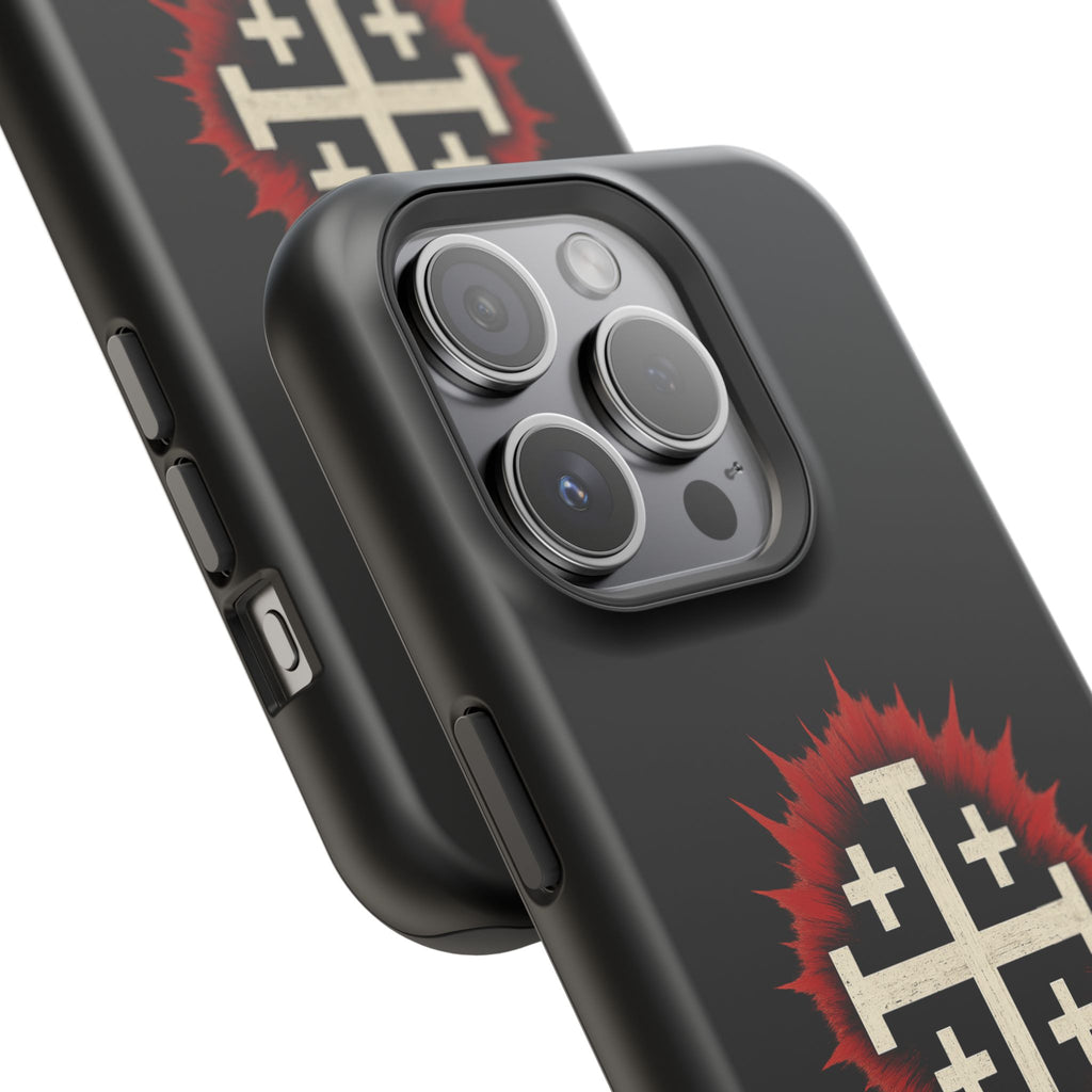 Cross Graphic Impact-Resistant Magnetic Phone Case