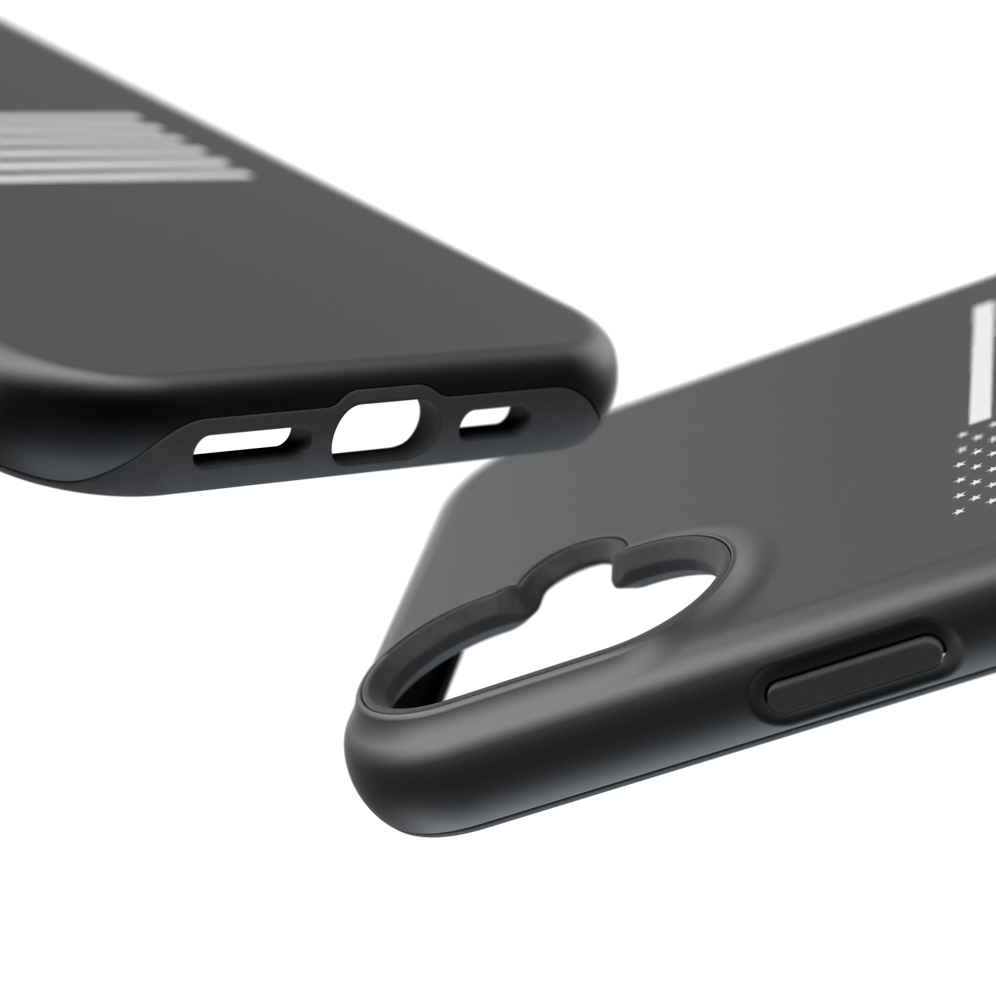 Black and White American Flag Magnetic Impact-Resistant Cases