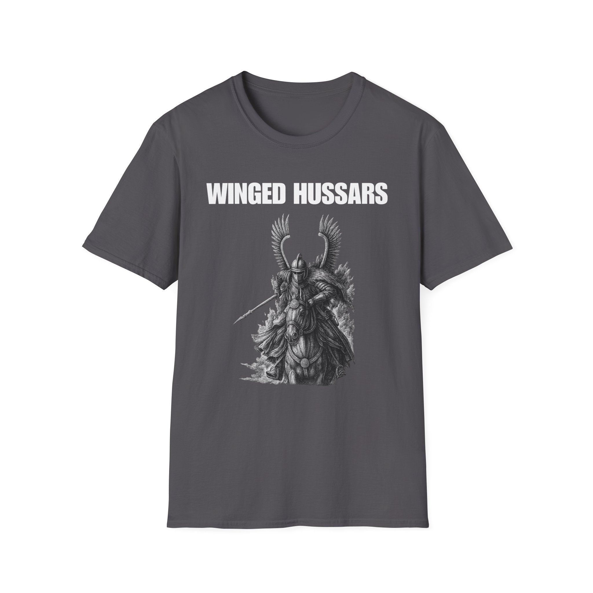 Winged Hussar White Design Softstyle Cotton T-Shirt