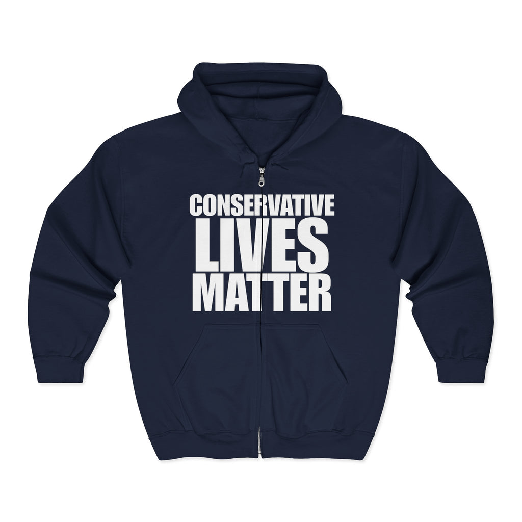 Conservative Lives Matter Full Zip Hoodie Sweatshirt