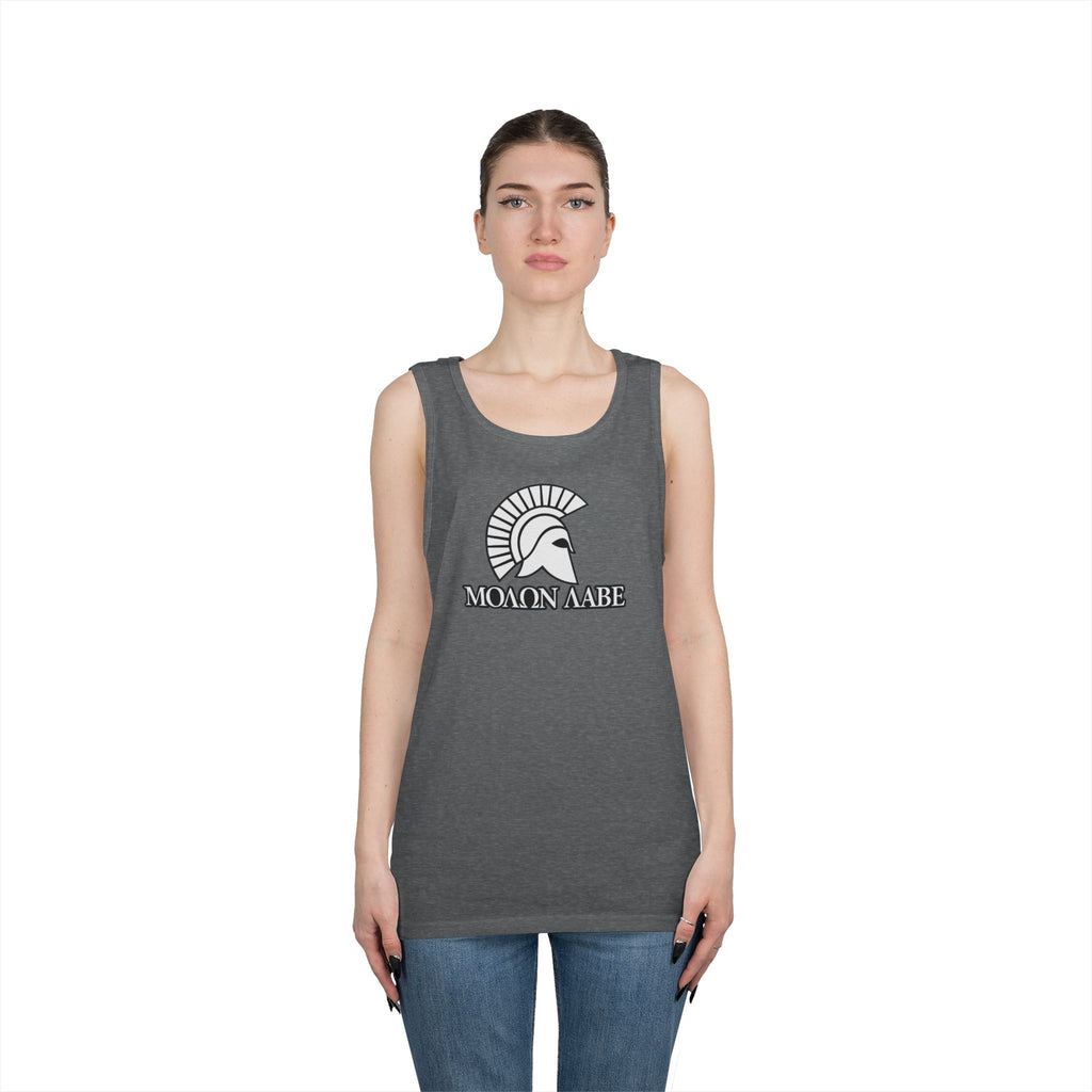 Molon Labe "Come and Take It!" in Greek Heavy Cotton Tank Top