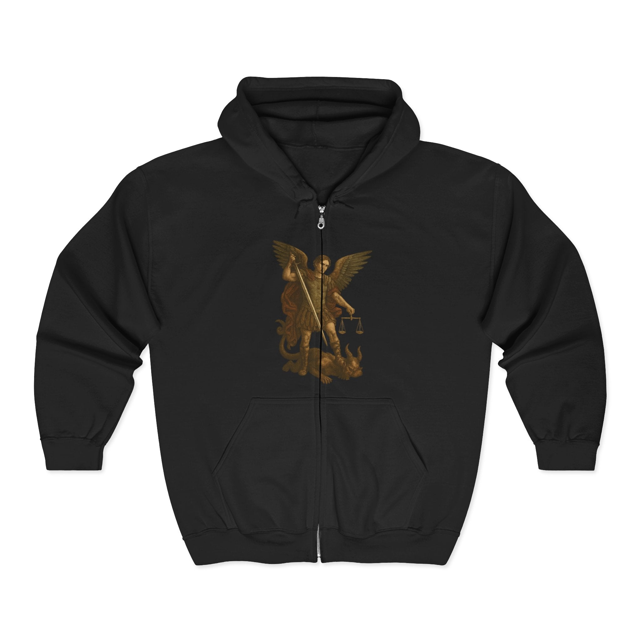 Michael The Arch Angel (Image Only) Full Zip Up Hoodie