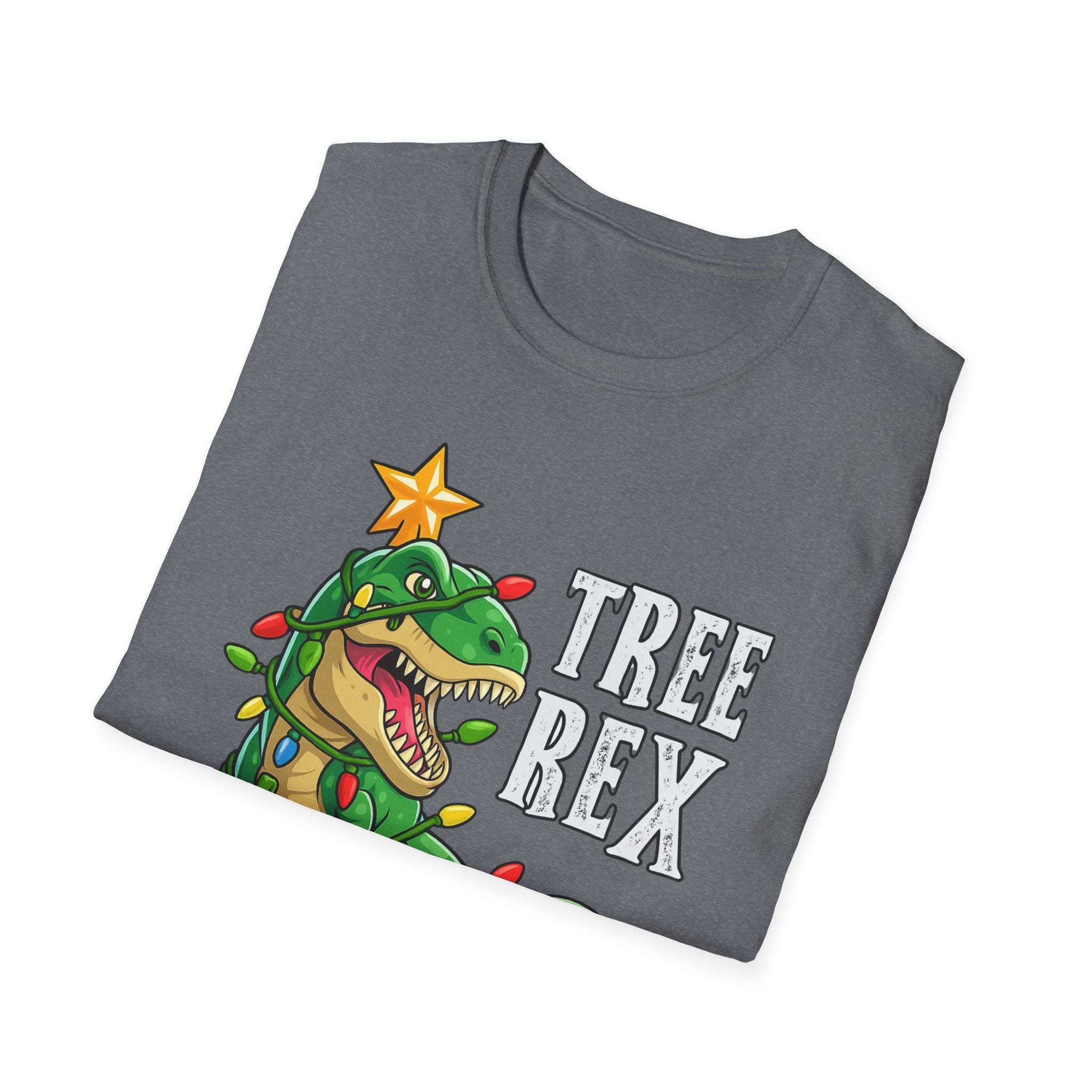 Christmas Tree Rex T-Shirt | Funny Dinosaur Holiday Tee | Festive Graphic Shirt