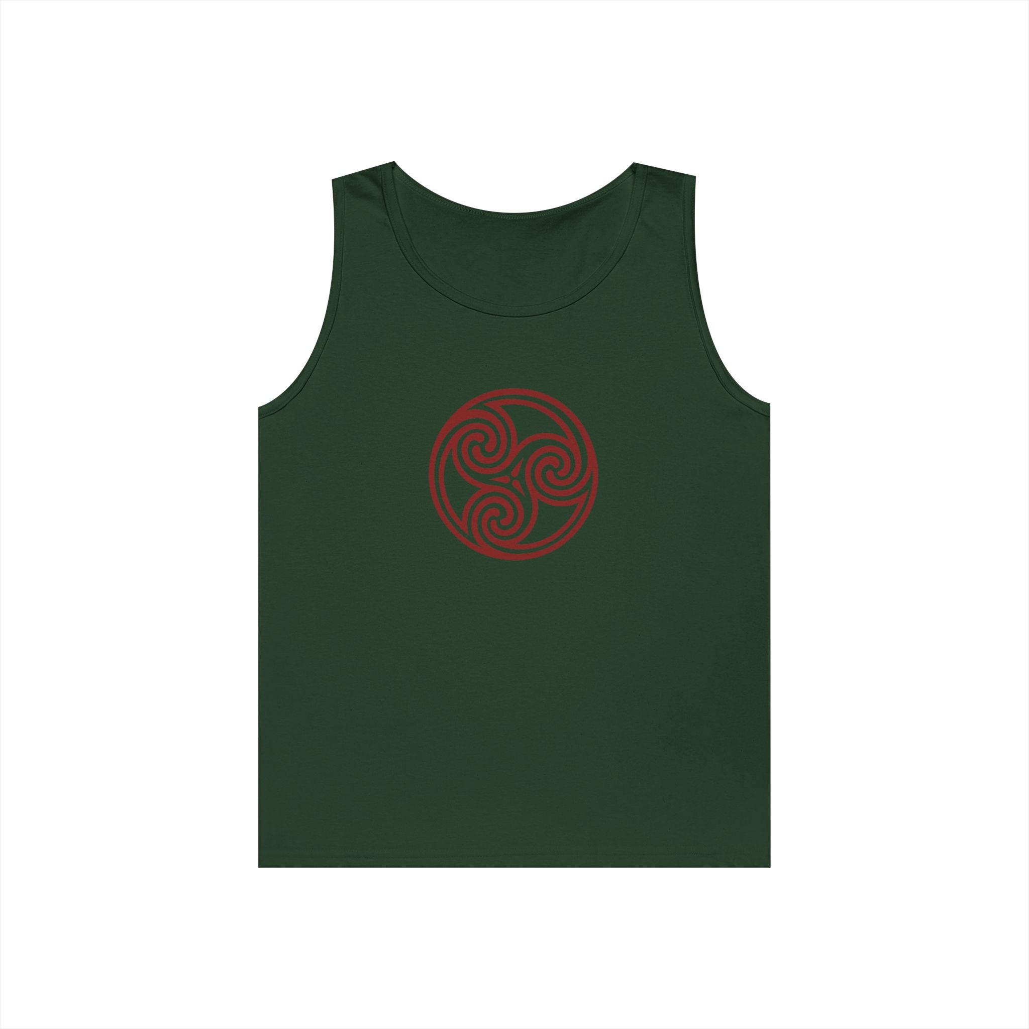 Spiral Triskele Symbol Red Unisex Tank Top