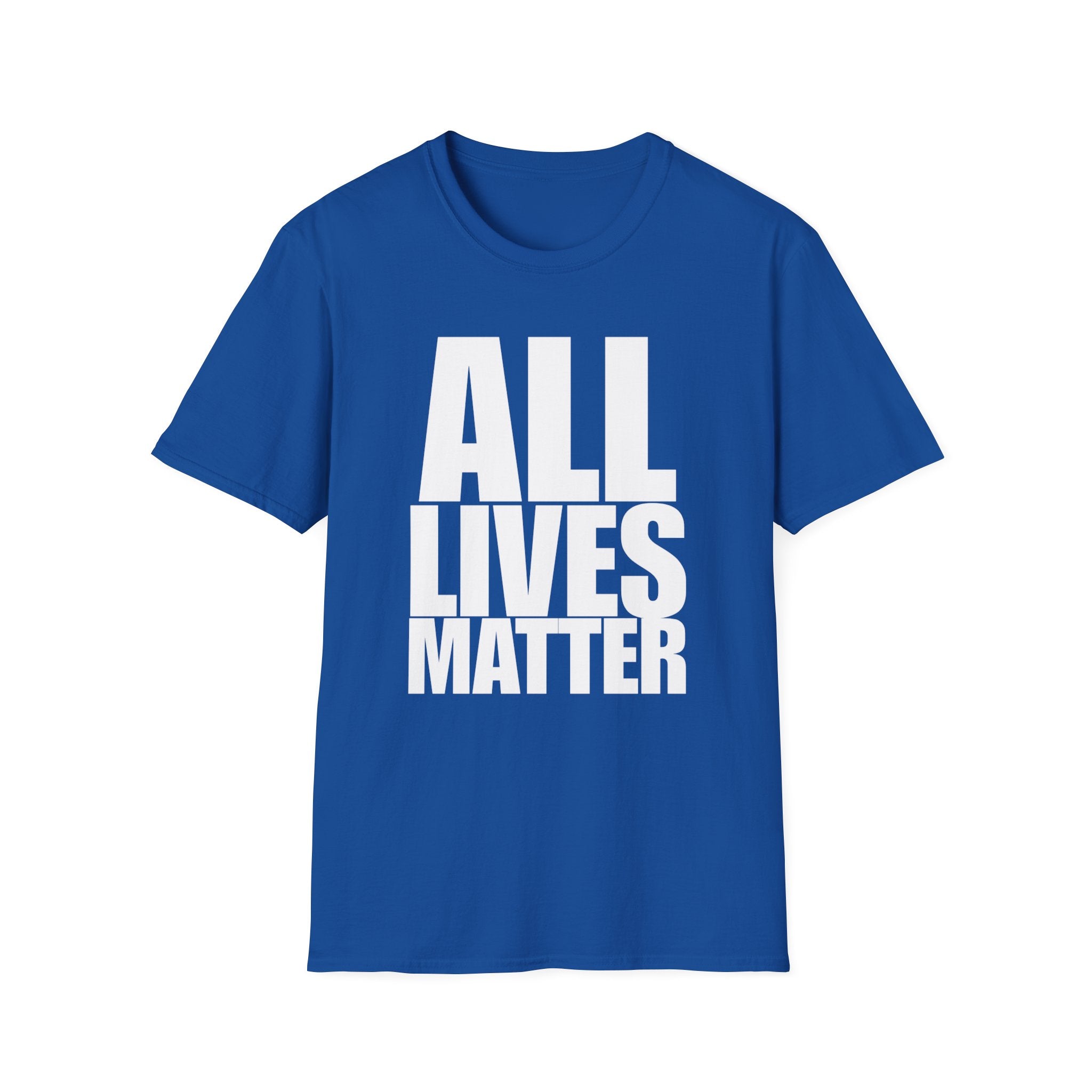 All Lives Matter White Text Softstyle Cotton Shirt T-Shirt