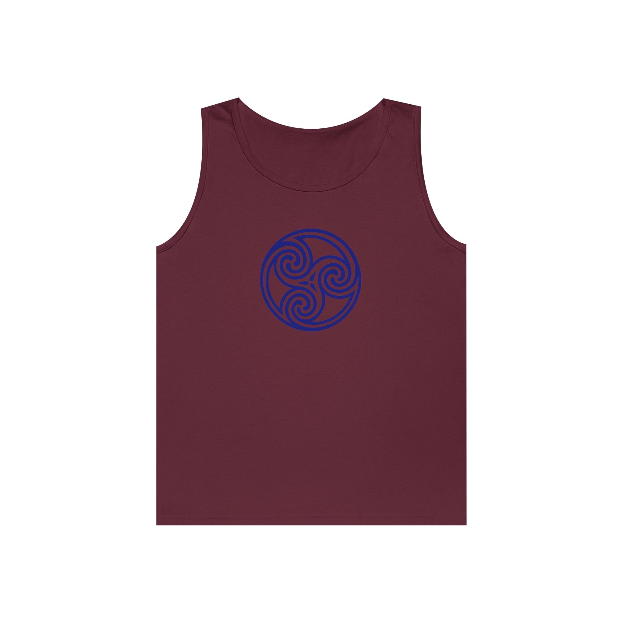 Celtic Spiral Triskele Symbol Blue Unisex Tank Top
