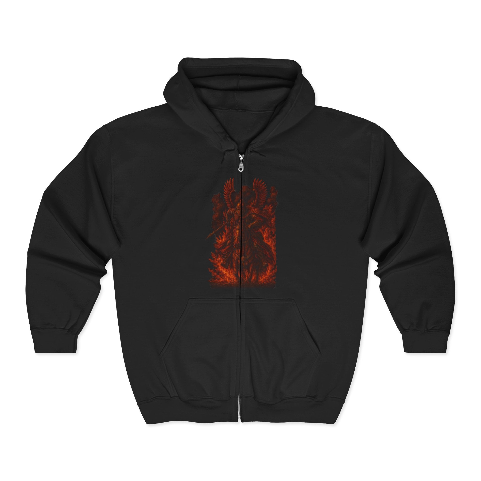 Fierce \Winged Hussar Graphic Zip Up Hoodie