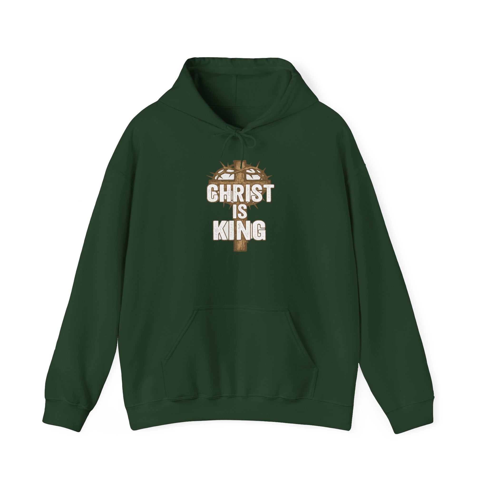 Christ is King Hooded Crucifix Sweatshirt