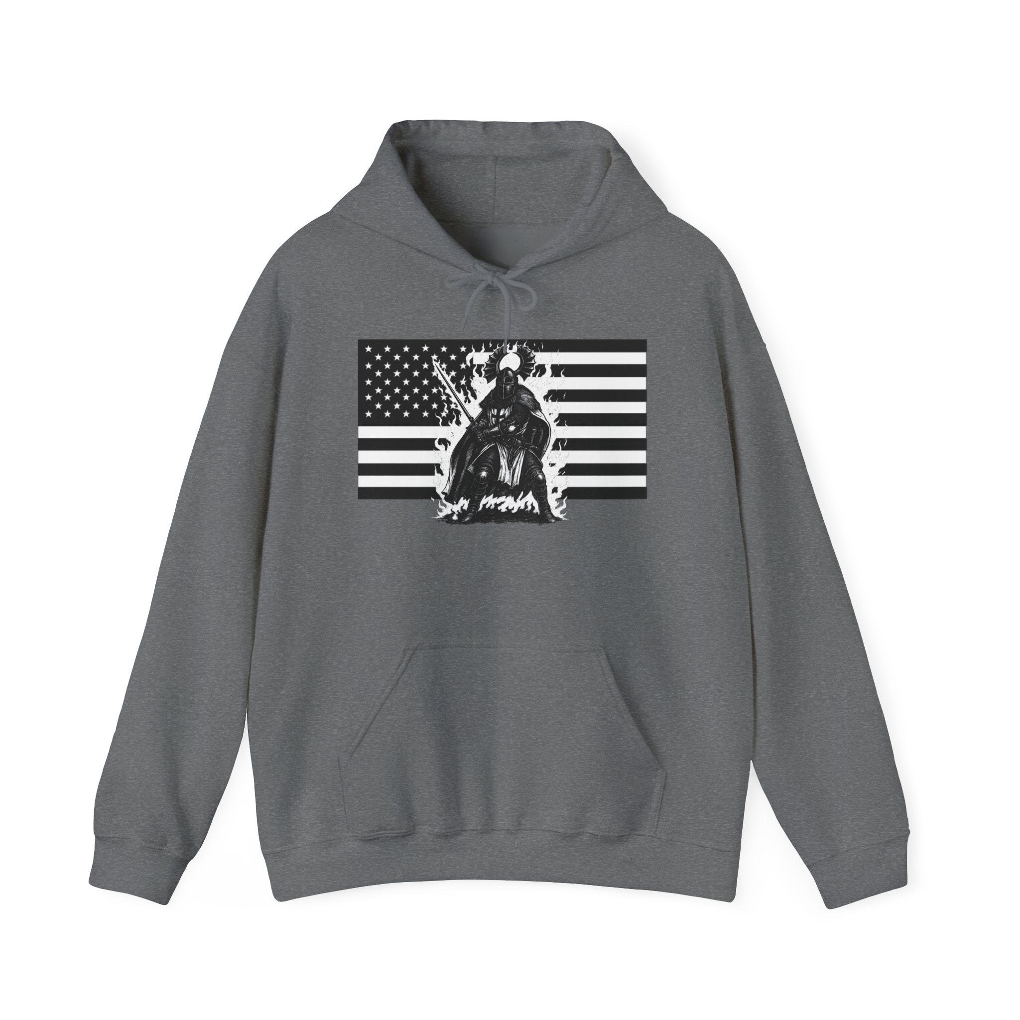 American Crusader Graphic Only Design Pull Over Hoodie Sweatshirt