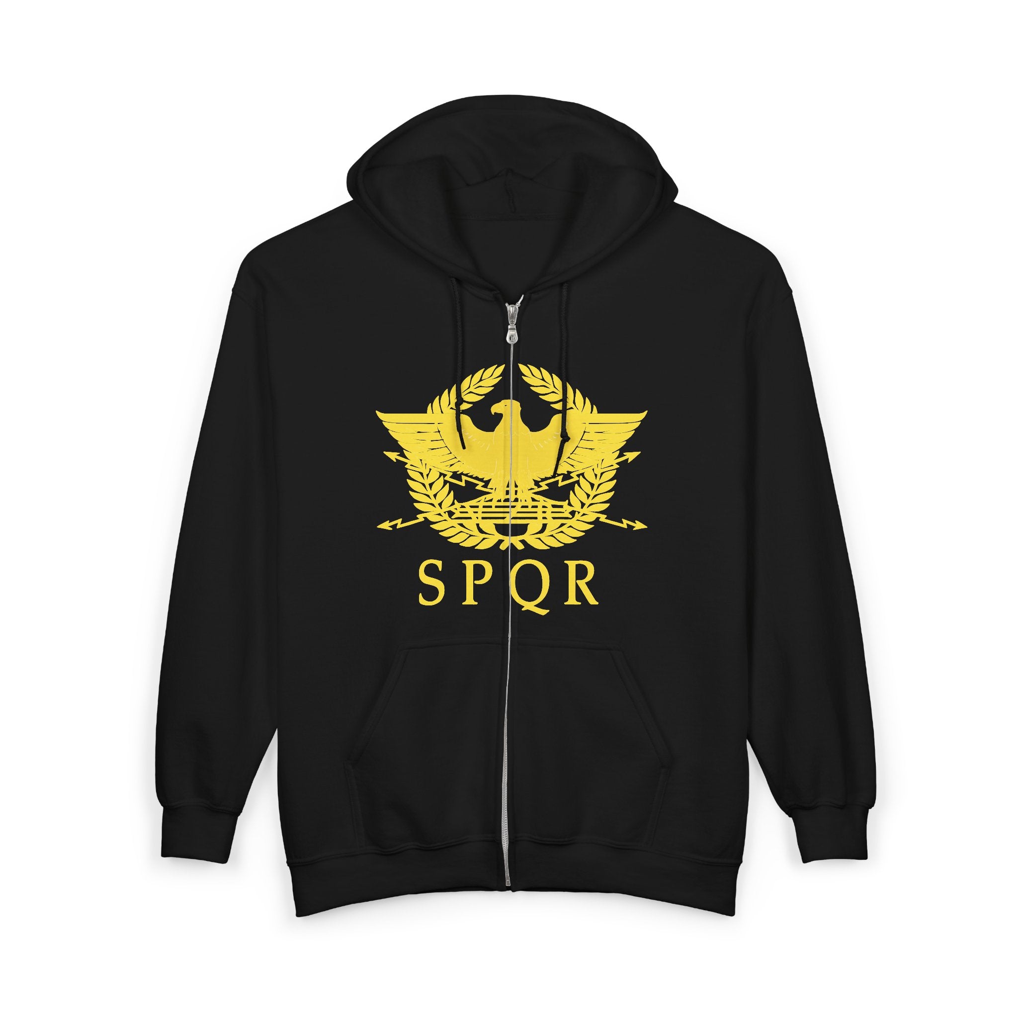 Roman Eagle SPQR Zip Up Hoodie Sweatshirt