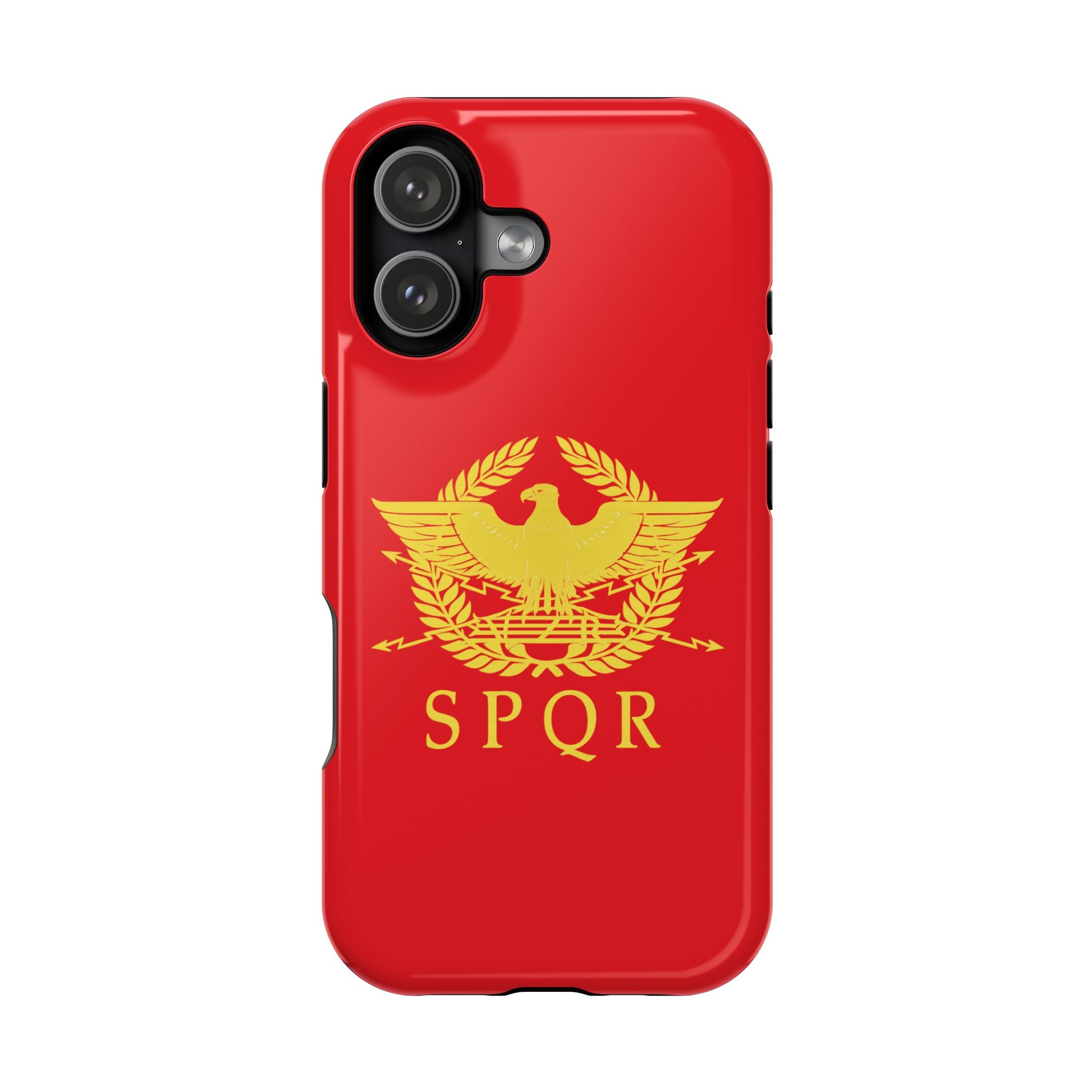 SPQR Gold Roman Eagle Symbol Red Magnetic Impact-Resistant Cases