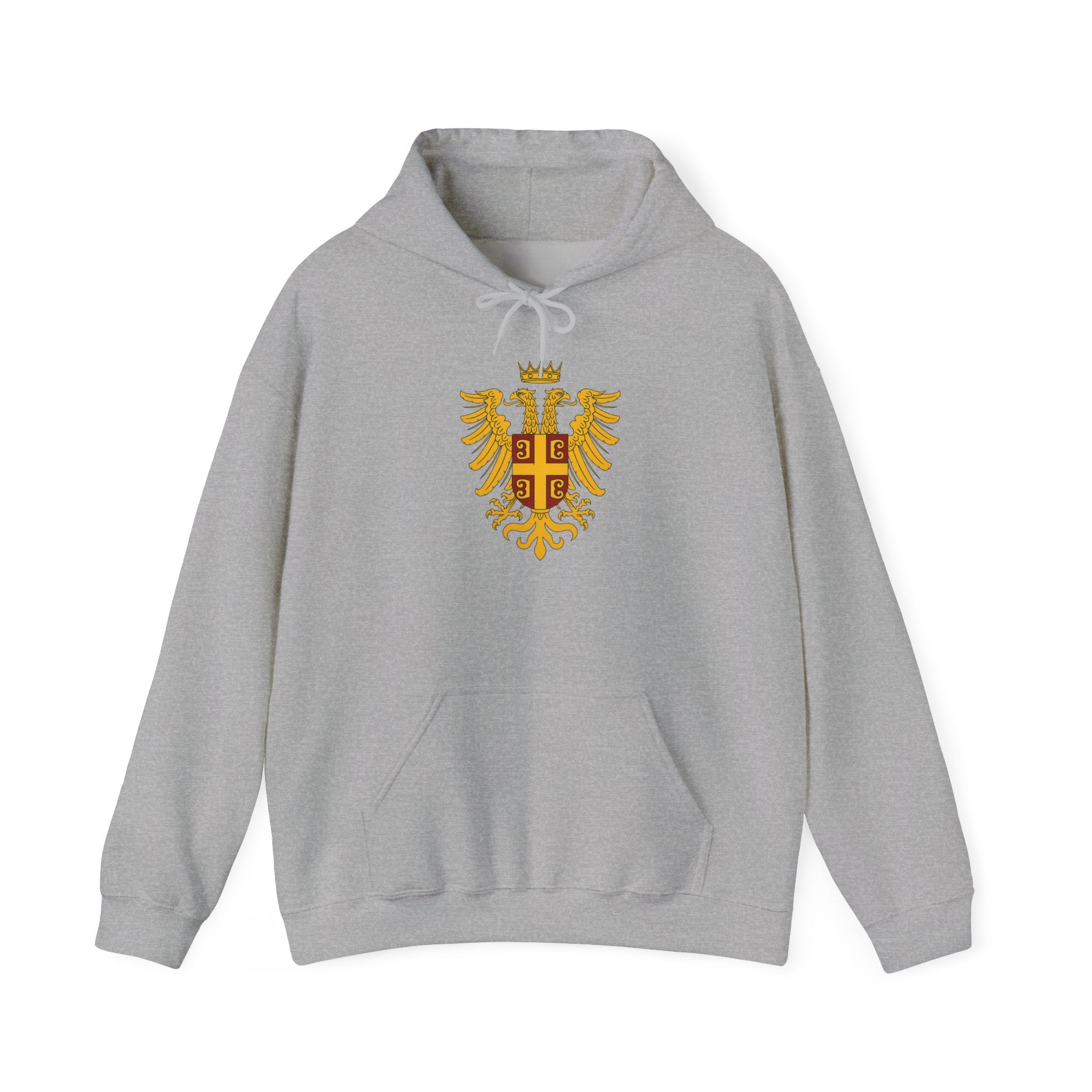 Byzantine Eagle Crest Graphic Pull Over Hoodie Sweatshirt