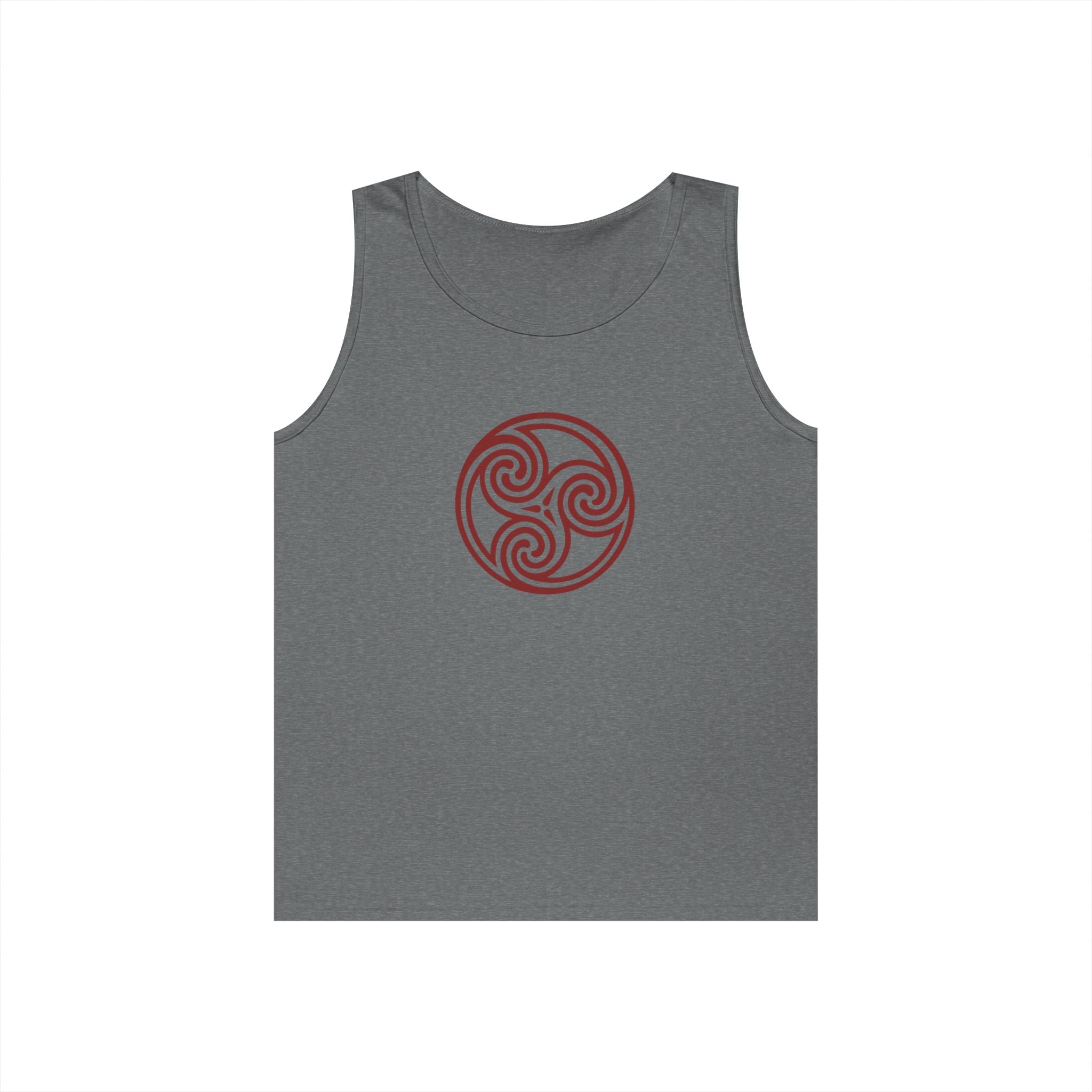 Spiral Triskele Symbol Red Unisex Tank Top