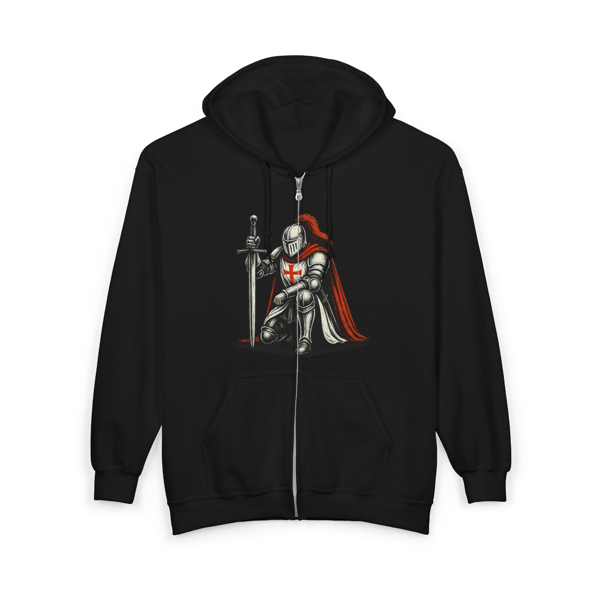Crusader Knight Zip Up Hoodie