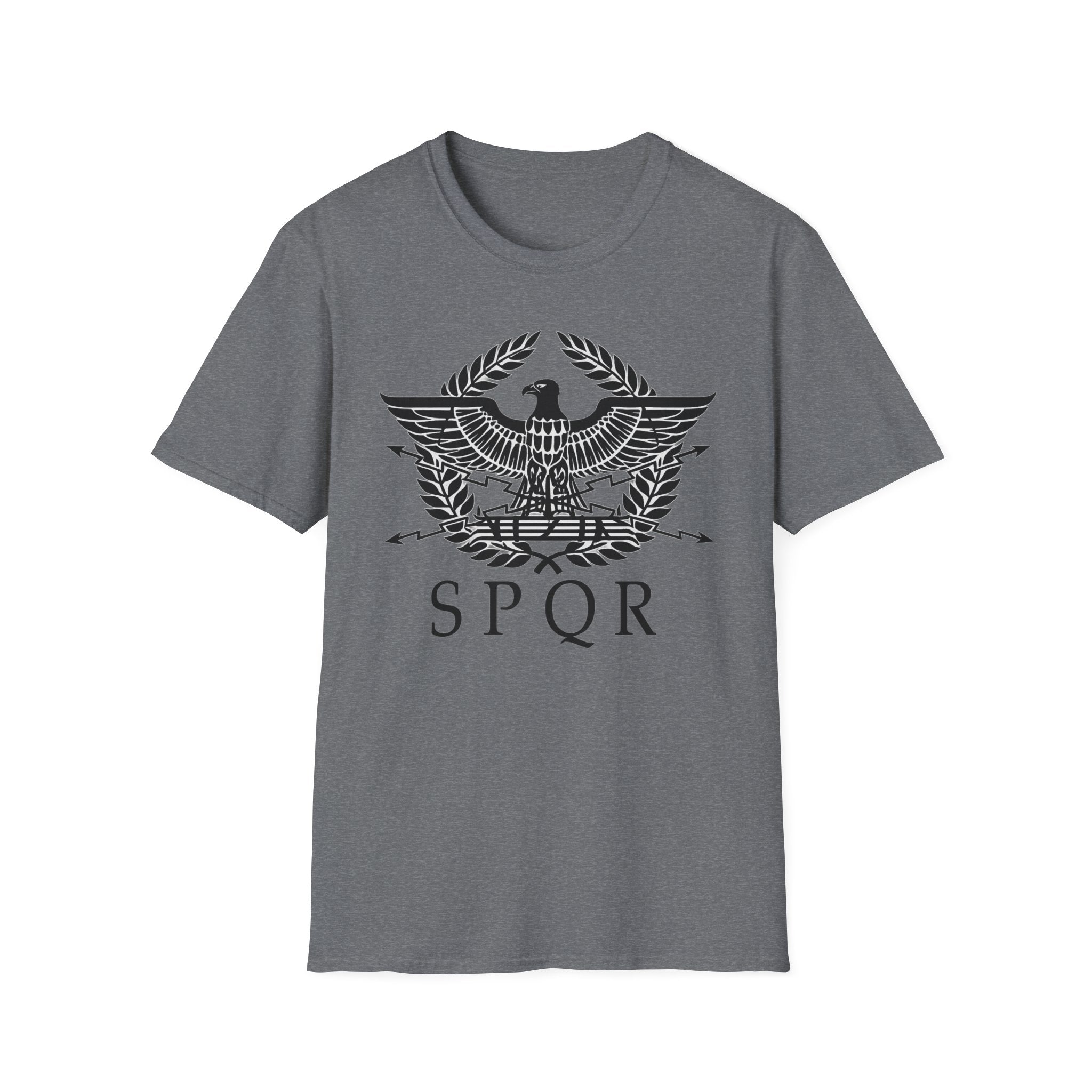 Roman Eagle SPQR Black Design Softstyle T-Shirt