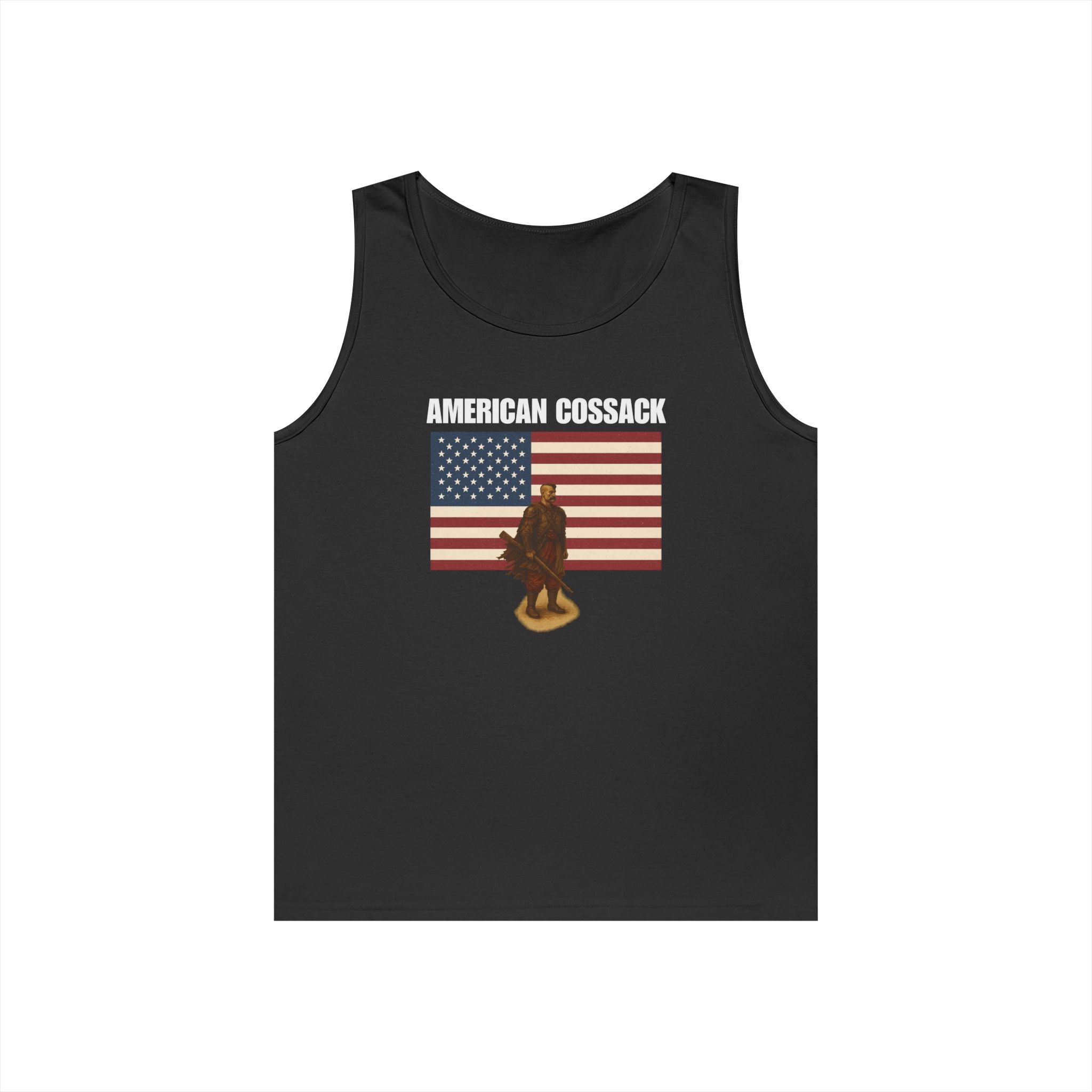 Patriotic American Cossack Heavy Cotton Tank Top
