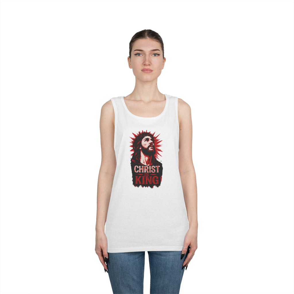 Christ is King Unisex Heavy Cotton Tank Top
