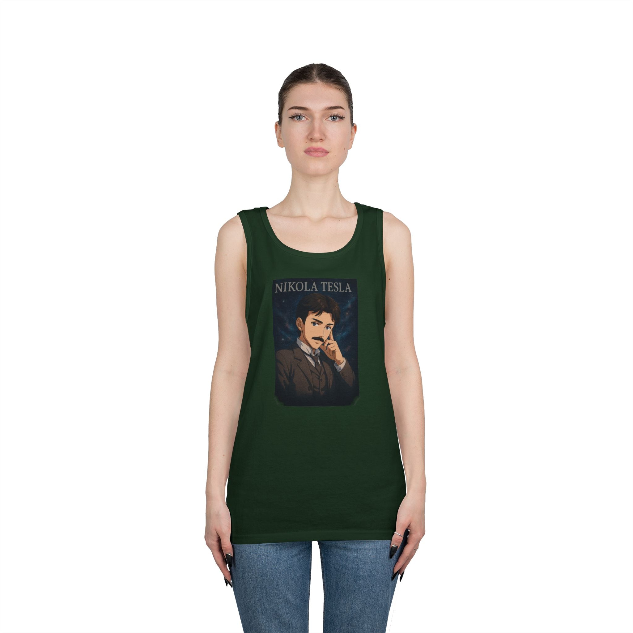Nikola Tesla Unisex Heavy Cotton Tank Top