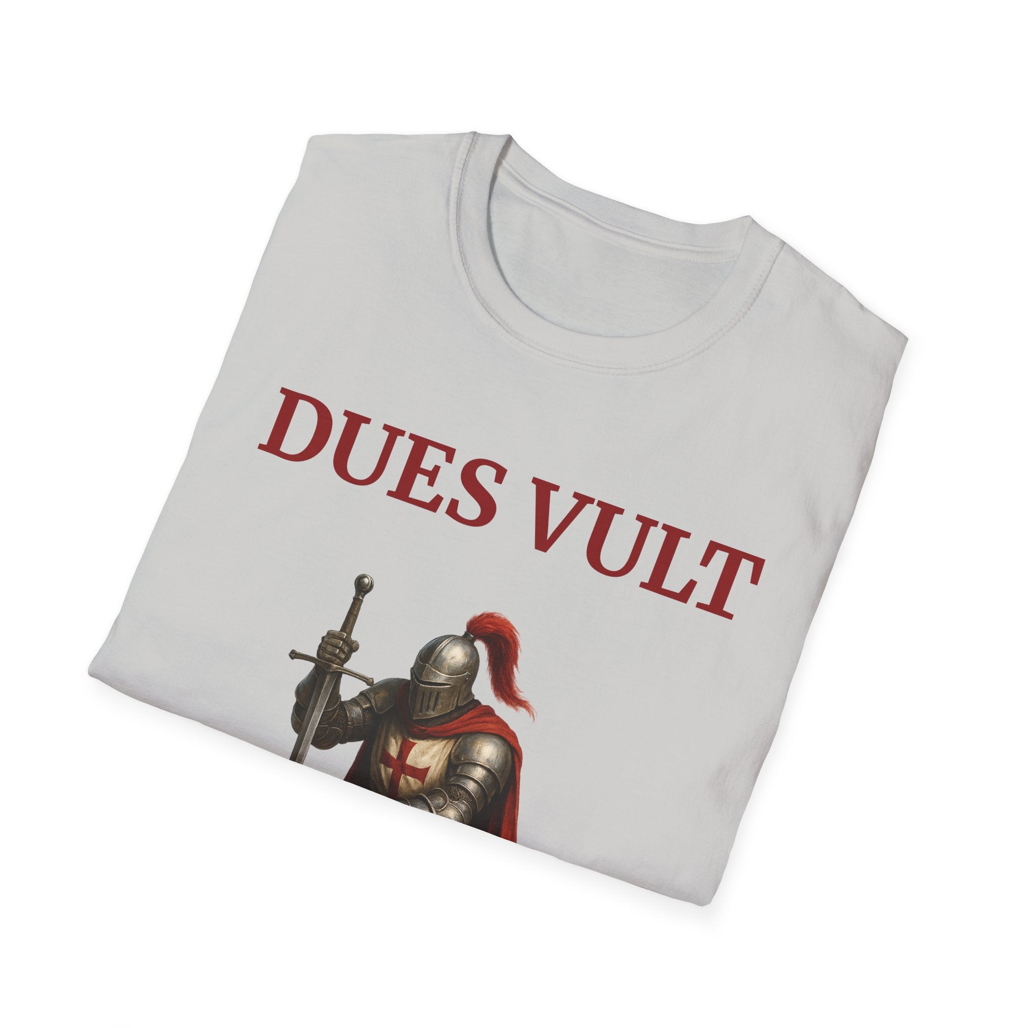 Inspirational Dues Vult Crusader T-Shirt for Knights