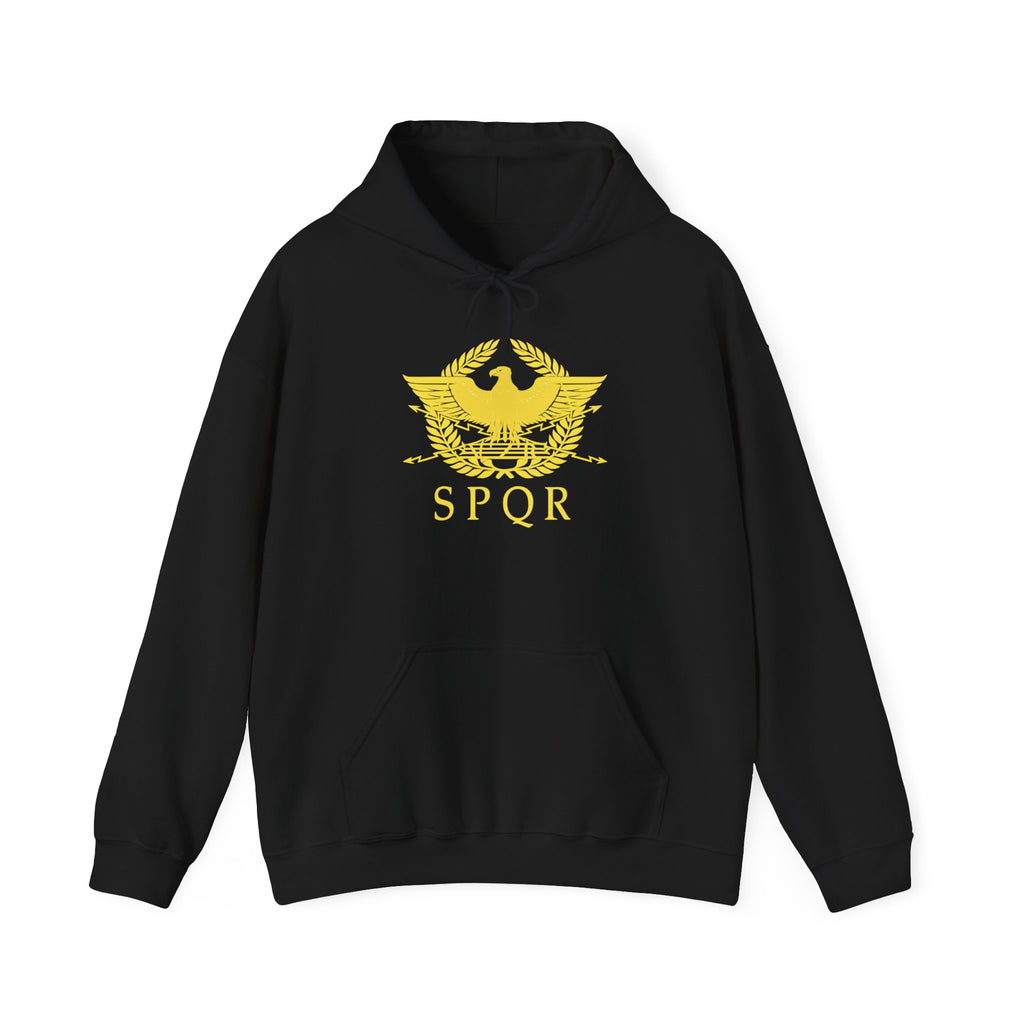 Roman SPQR Eagle Graphic Pull Over Hoodie Sweatshirt