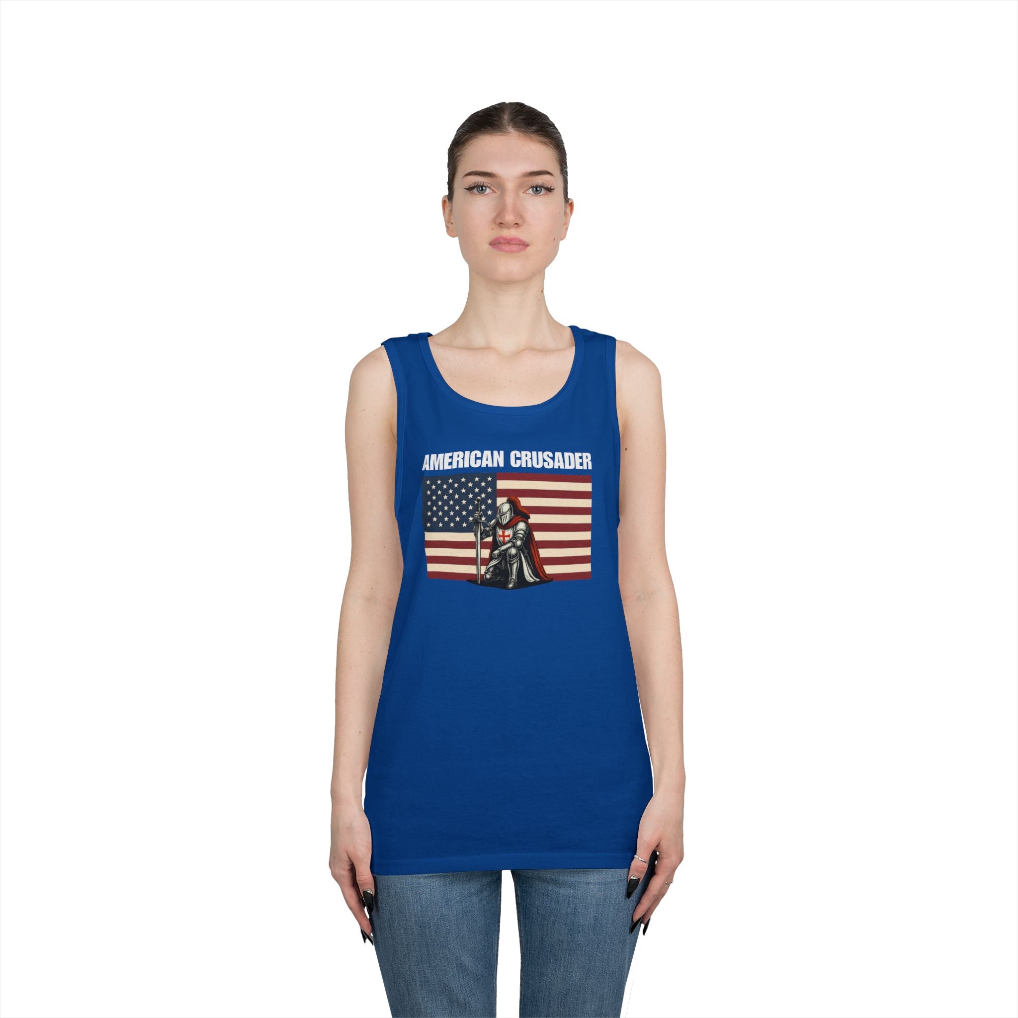 American Crusader Alt Color Design Heavy Cotton Tank Top