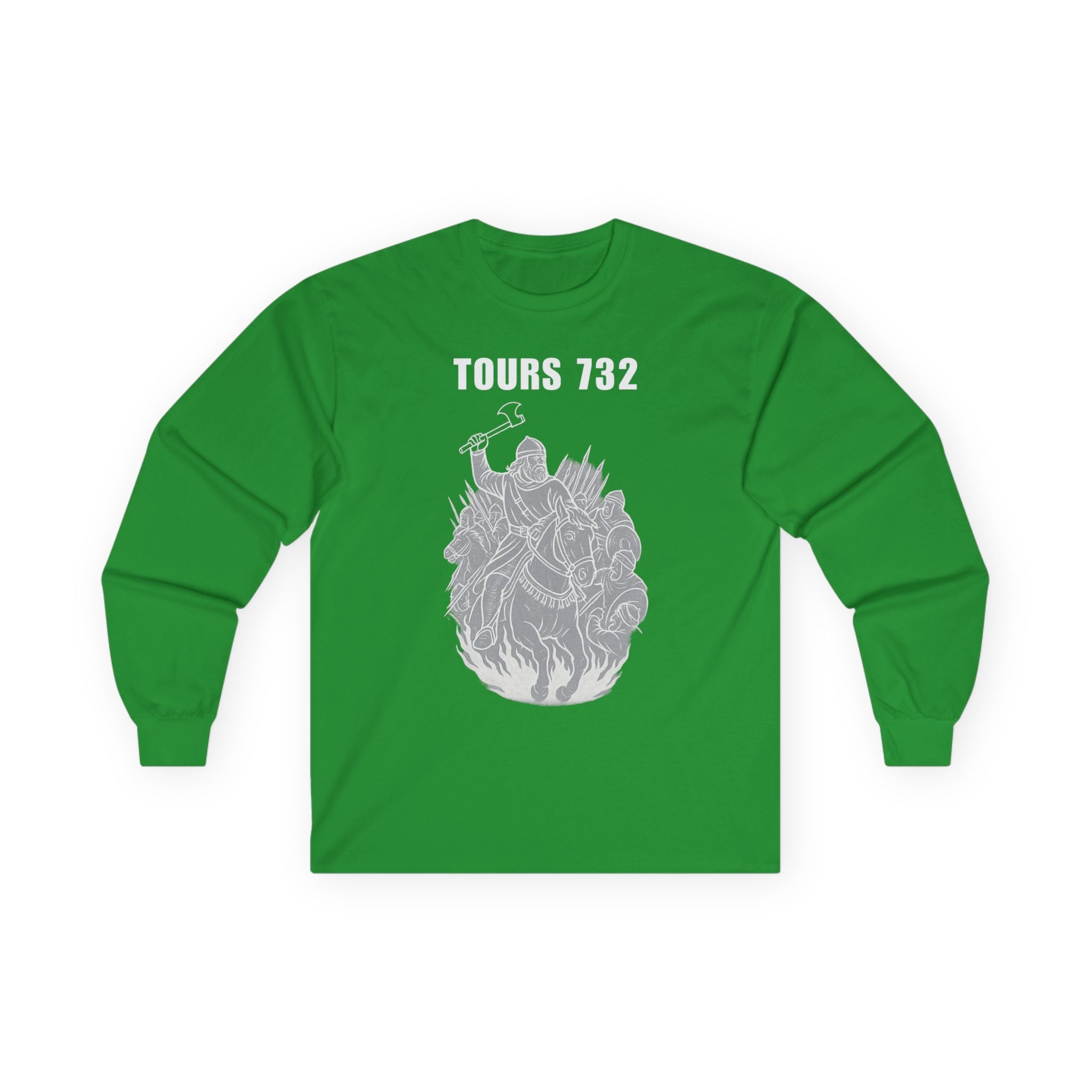 Battle of Tours 732 AD Charles The Hammer Martel Graphic Long Sleeve Tee