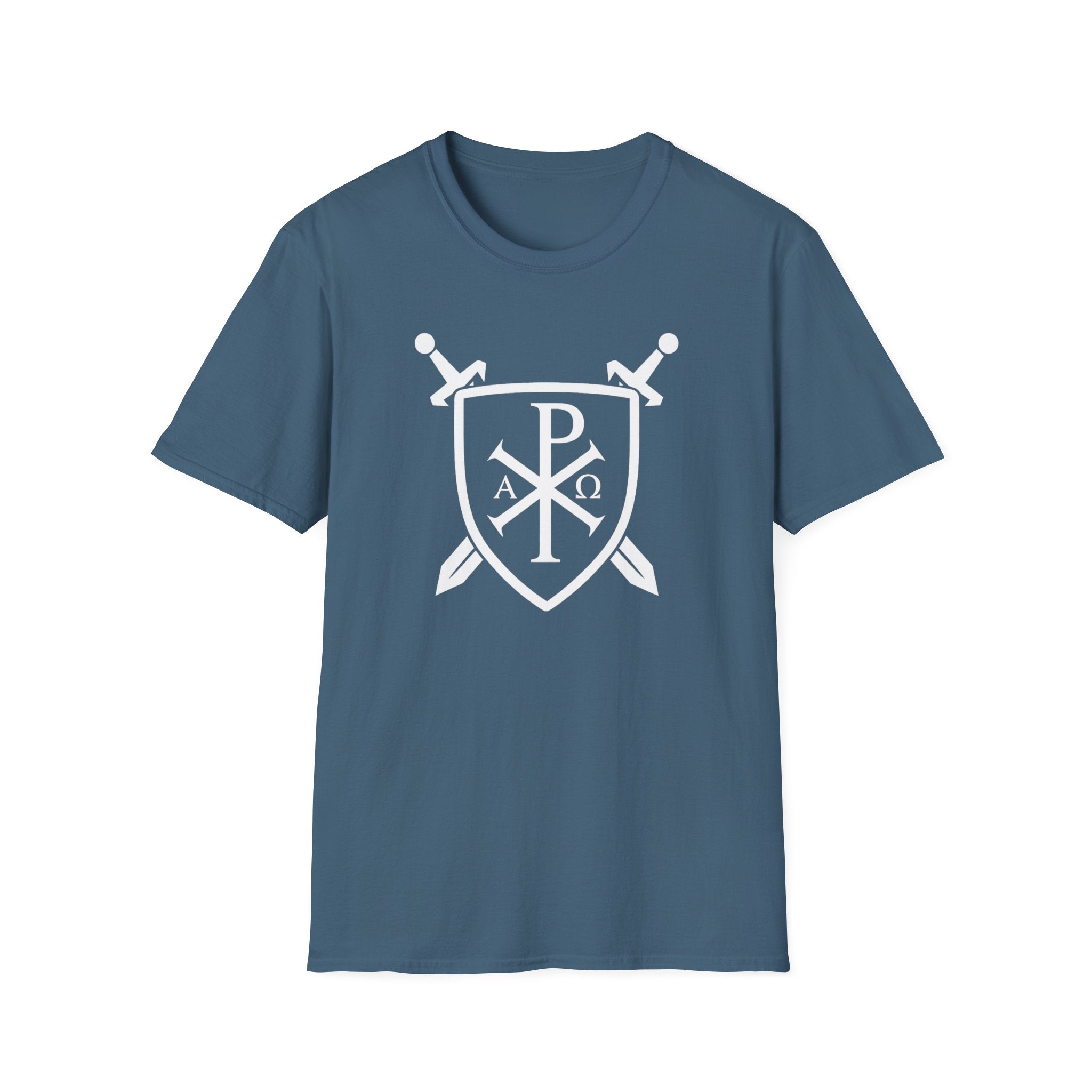 Unique Pi Chi Rho Crest Shield White Design Softstyle T-Shirt