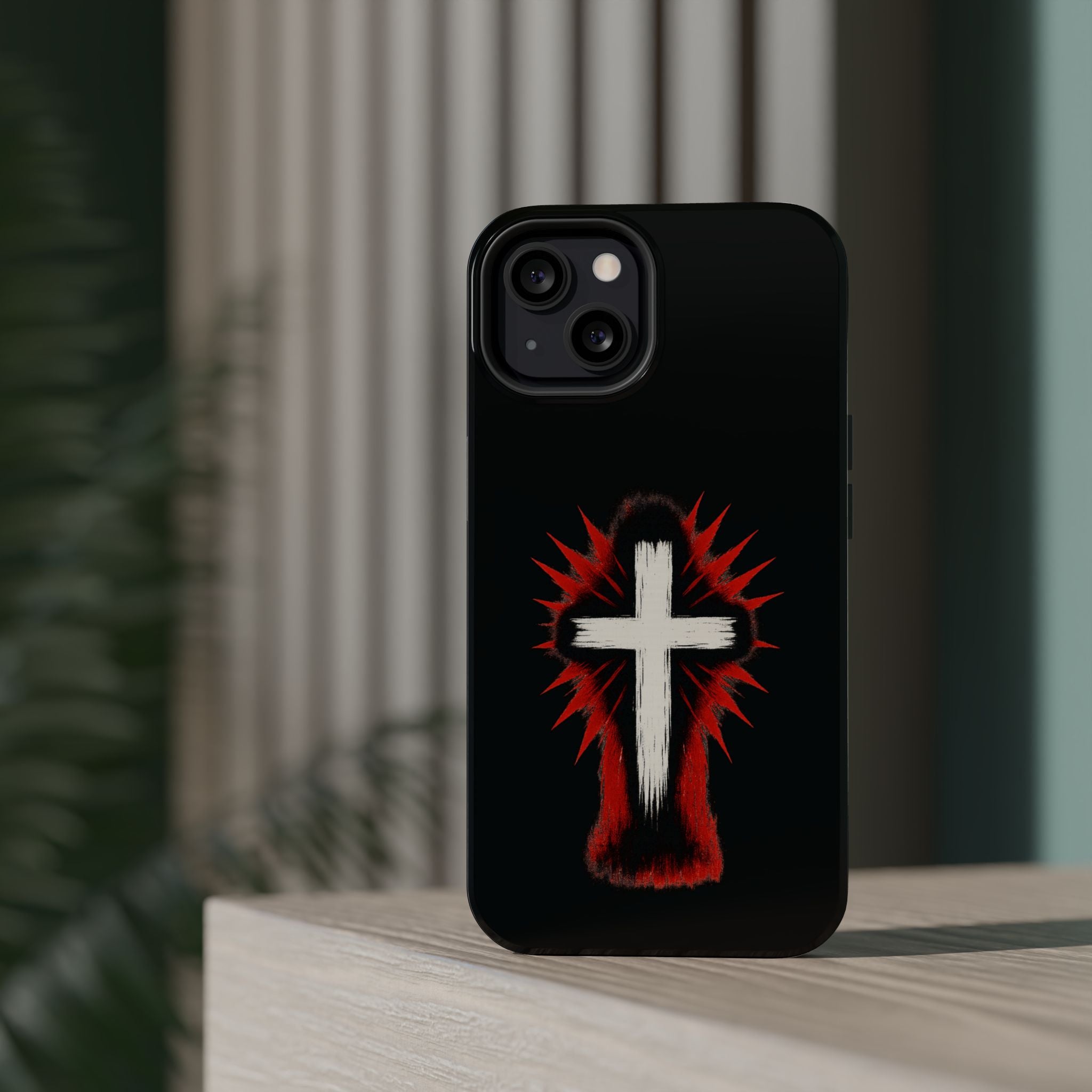 Crucifix Magnetic Impact Resistant Phone Case