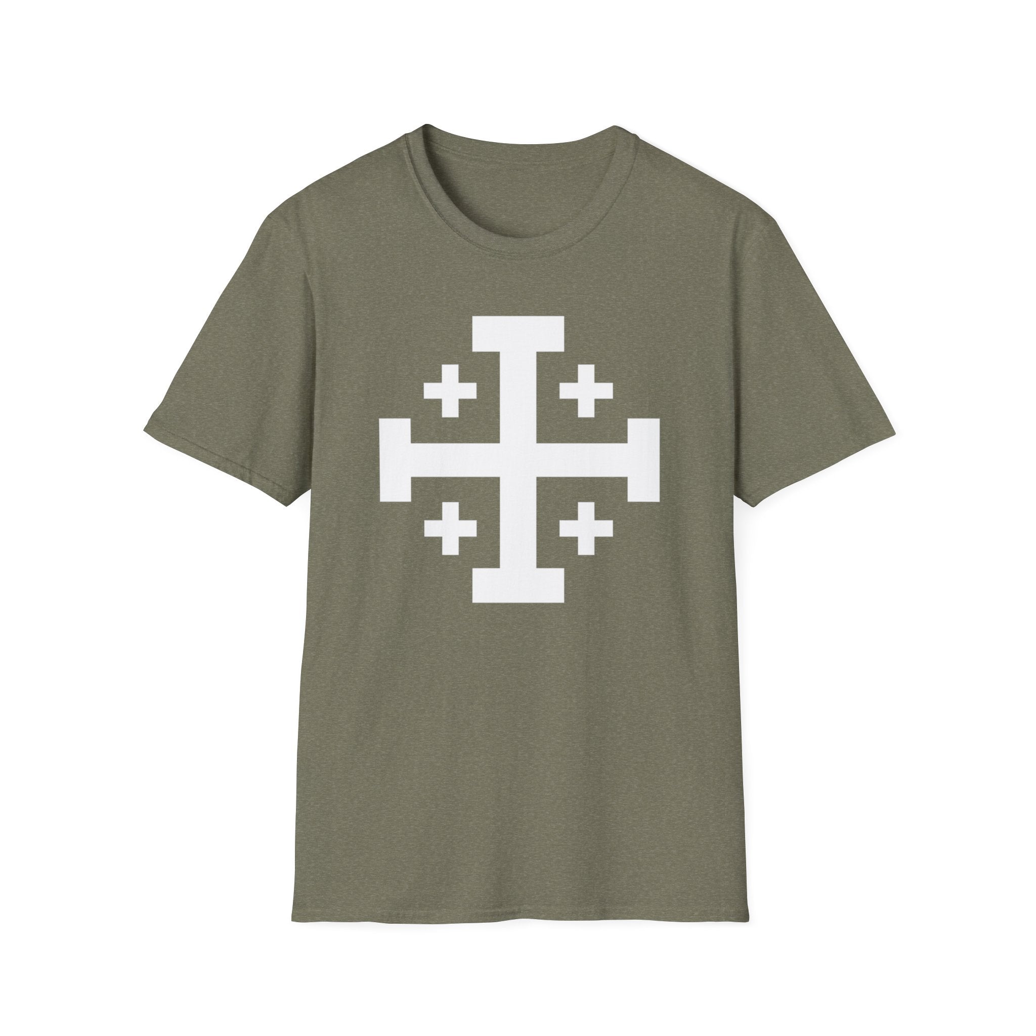 Cross of Jerusalem White Design Softstyle T-Shirt