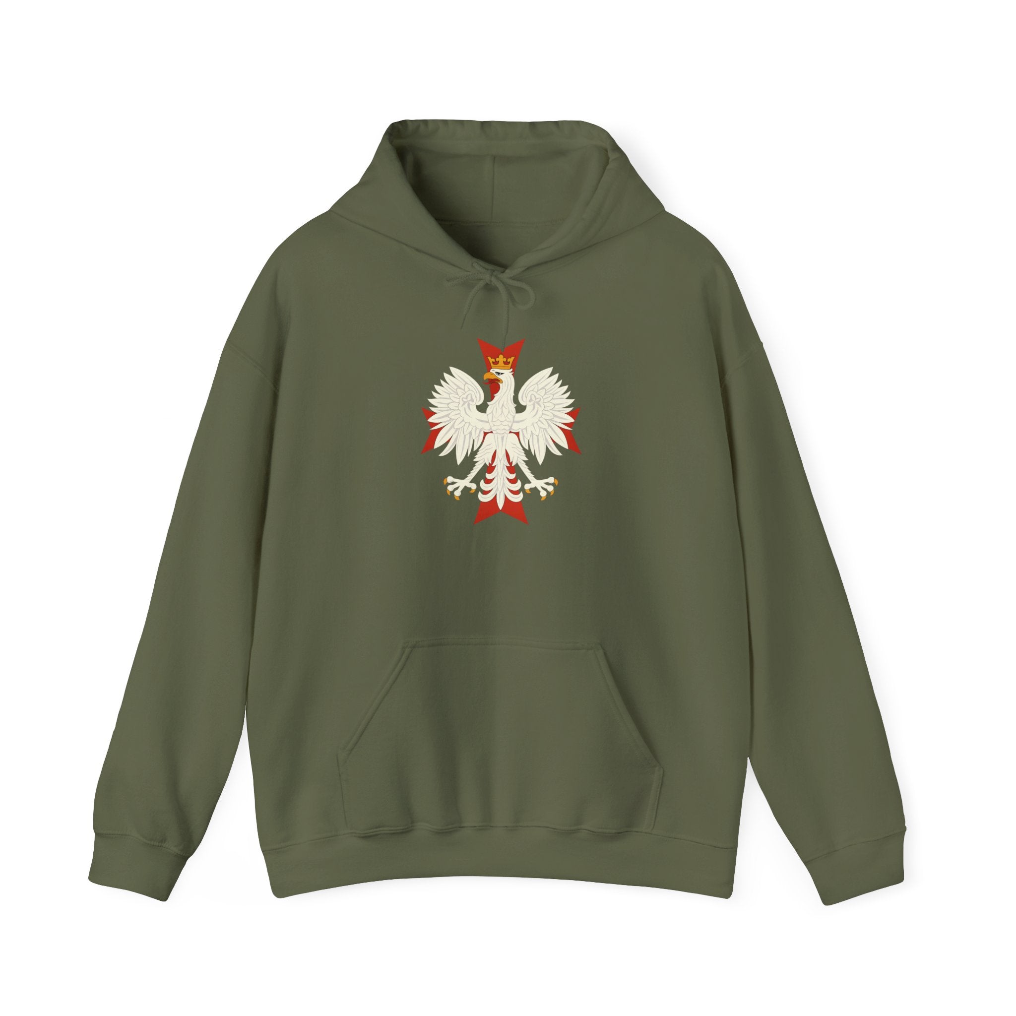 Polish Eagle Cross Pull Over Hoodie Sweatshirt