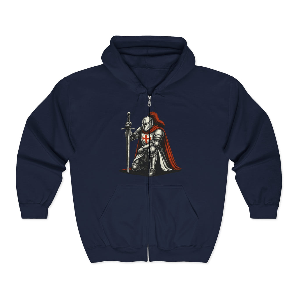 Crusader Knight Zip Up Hoodie