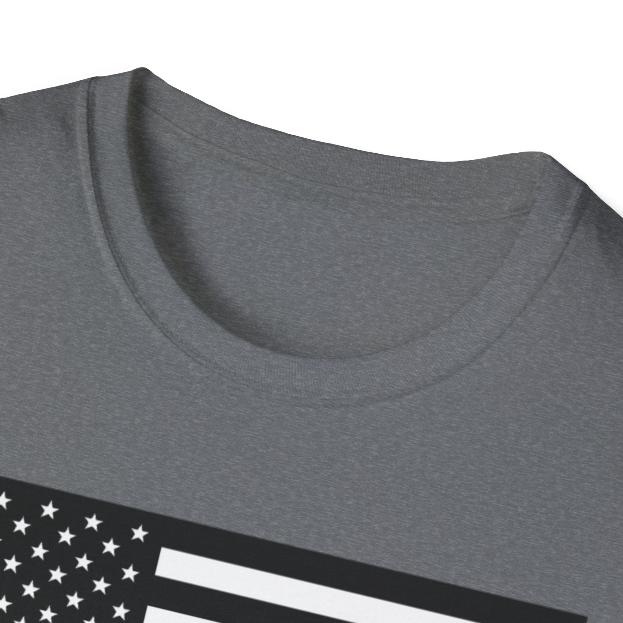 Black and White American Flag Softstyle Cotton Shirt T-Shirt