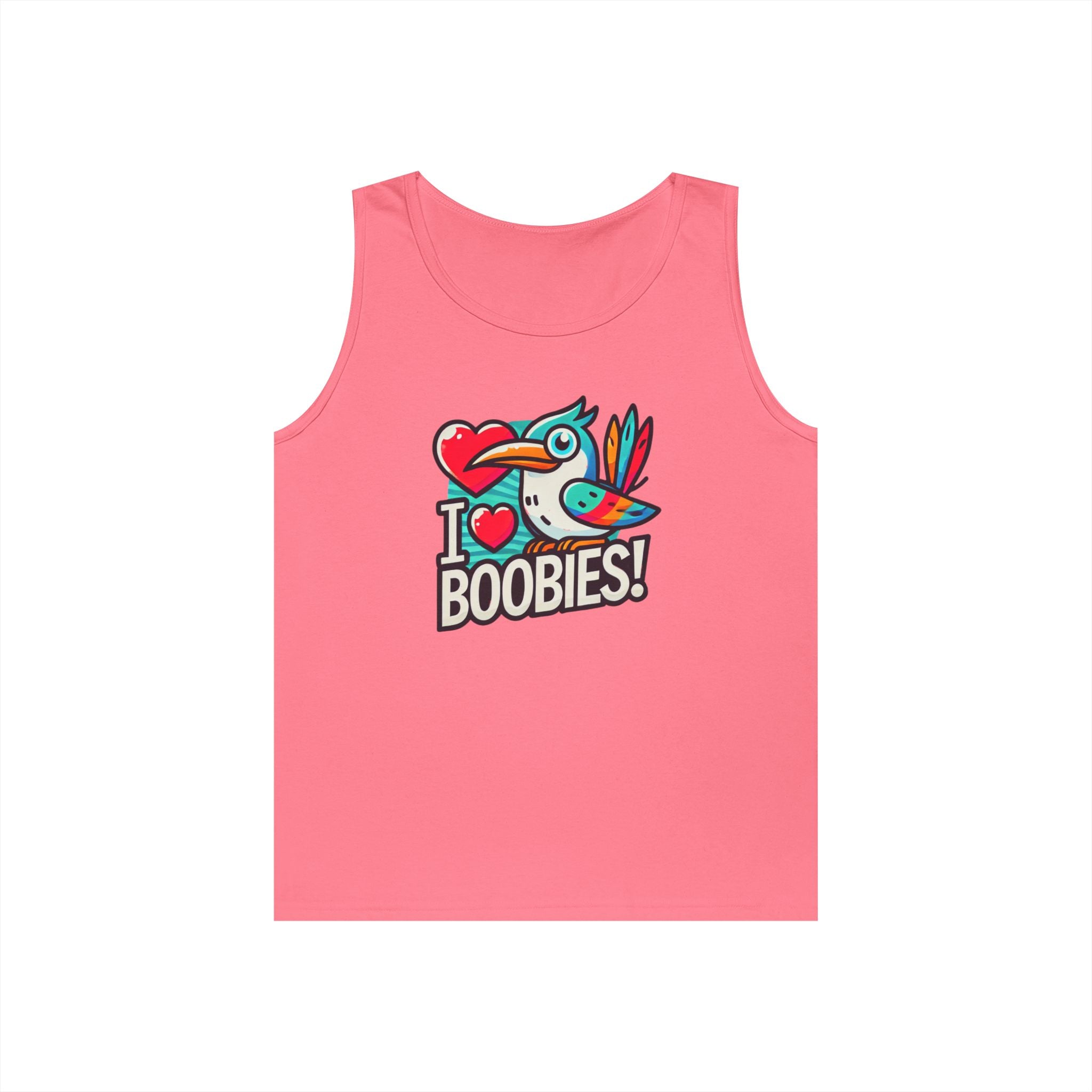 Funny 'I Love Boobies!' Boobie Bird Unisex Heavy Cotton Tank Top