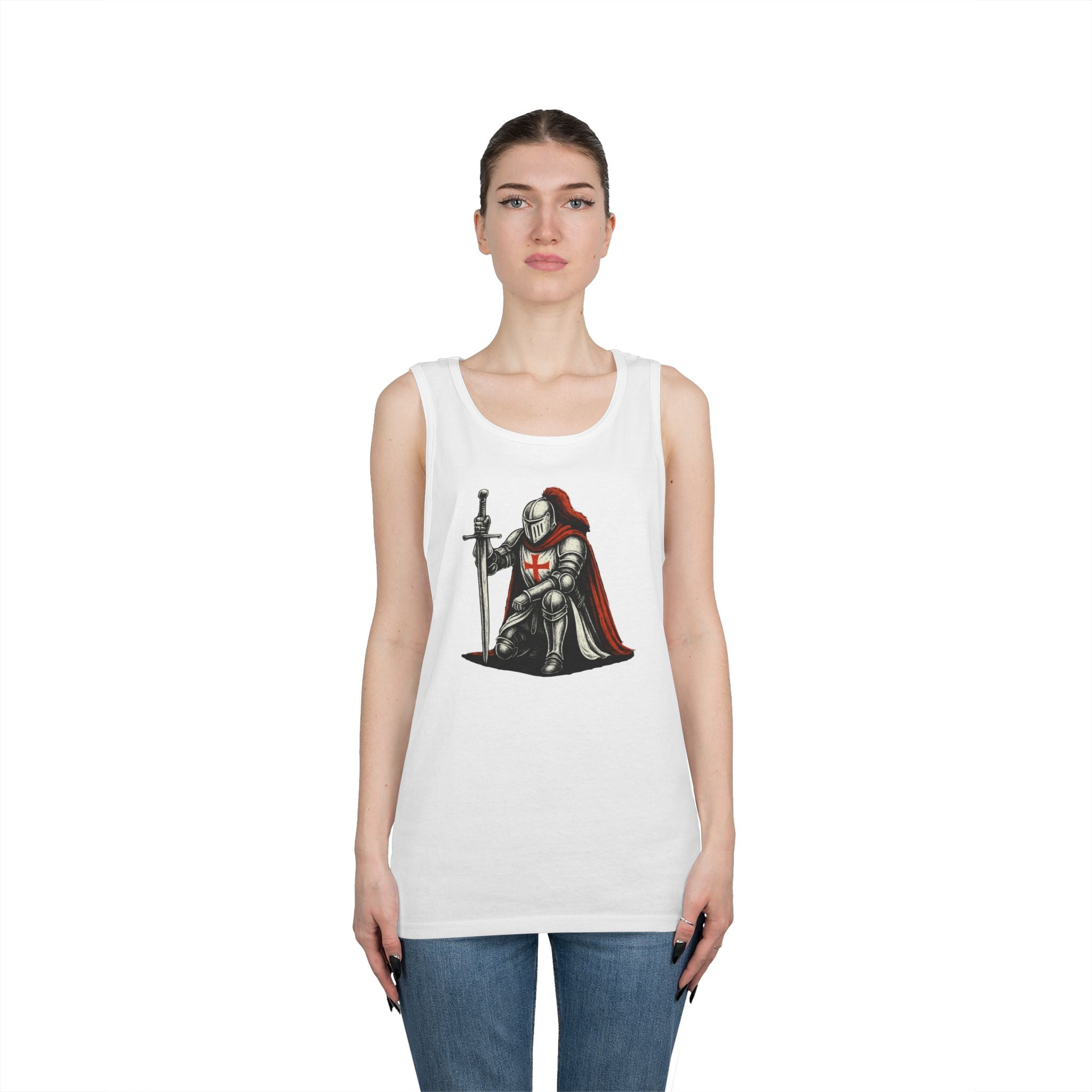 Crusader Knight Unisex Heavy Cotton Tank Top