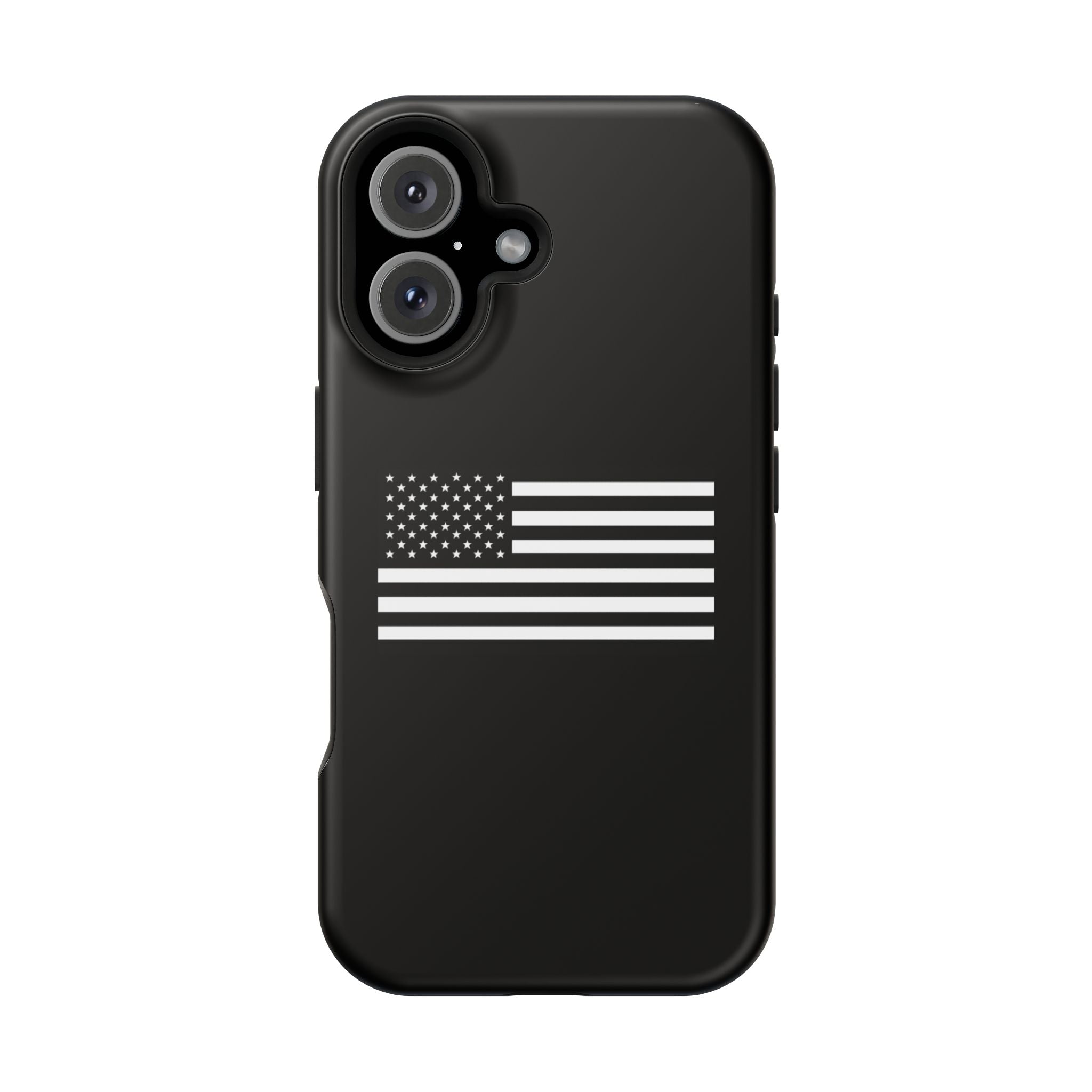 Black and White American Flag Magnetic Impact-Resistant Cases
