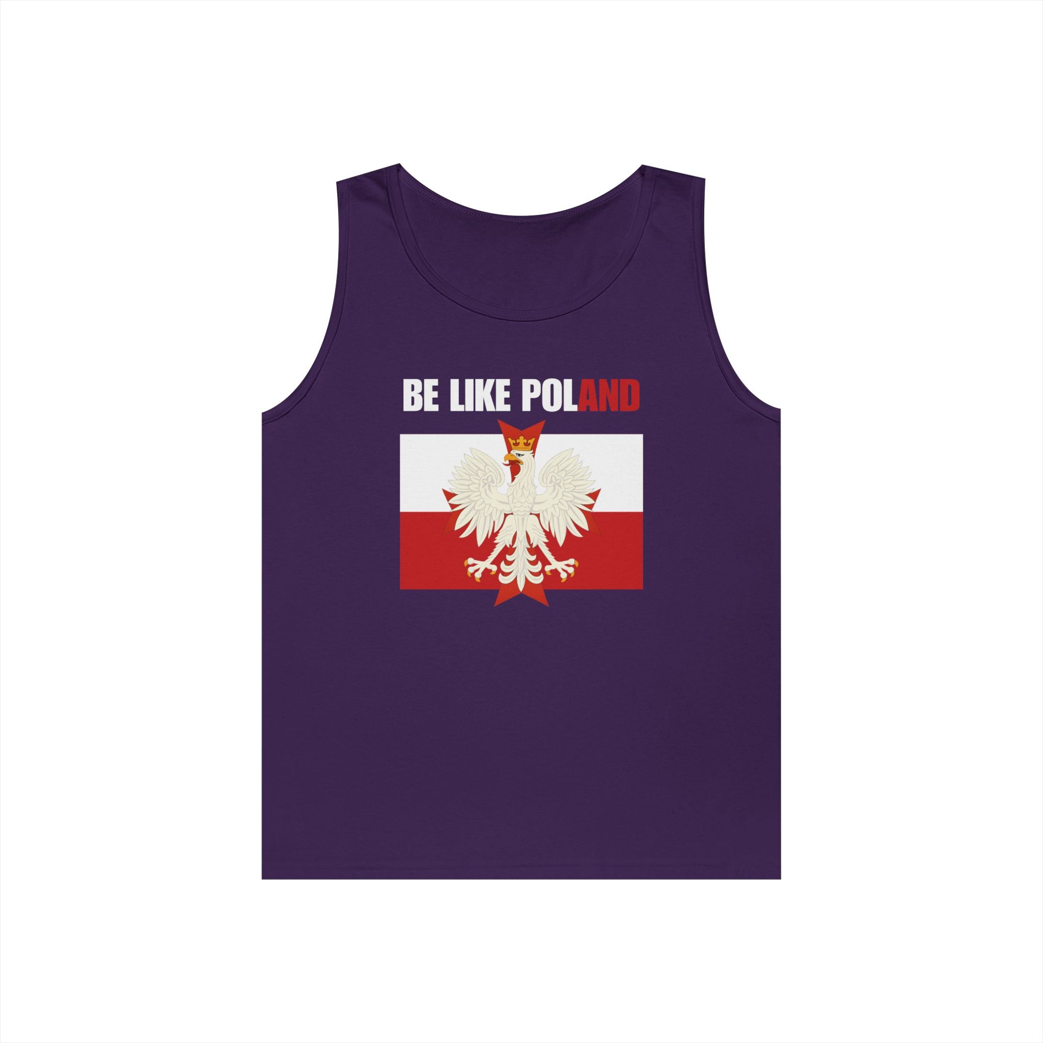 Be Like Poland Polish Eagle and Cross Heavy Cotton Tank Top