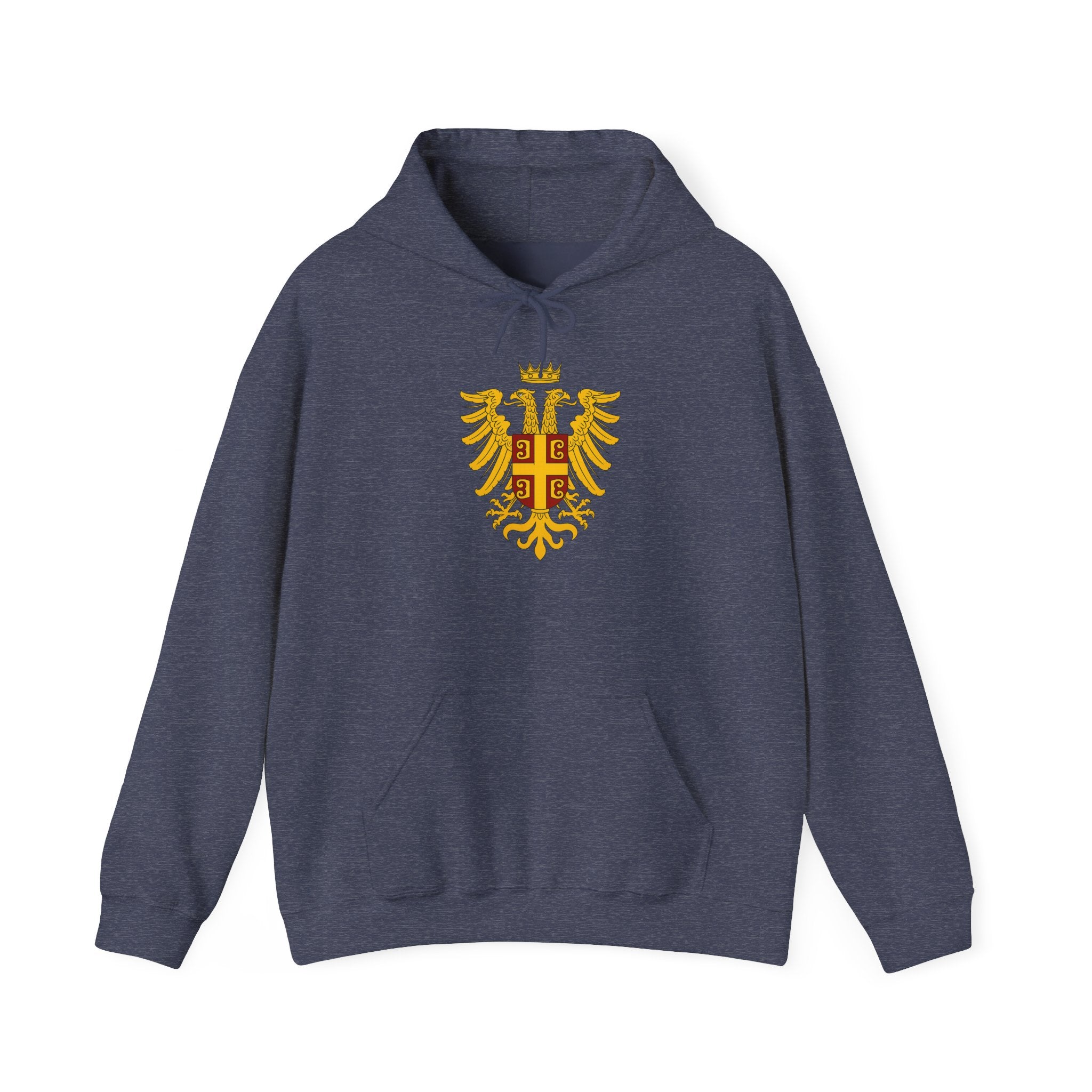 Byzantine Eagle Crest Graphic Pull Over Hoodie Sweatshirt