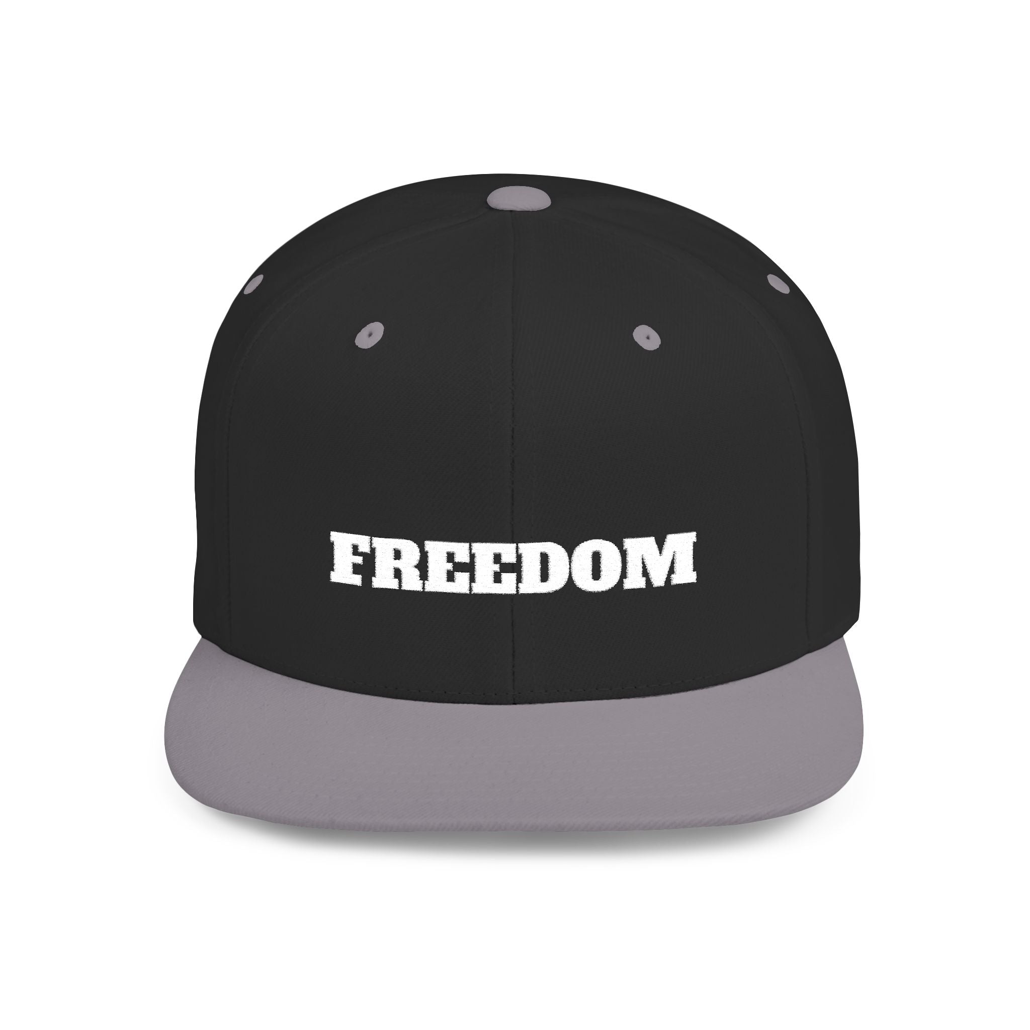 Freedom Flat Bill Snapback Cap, Freedom Adjustable Hat