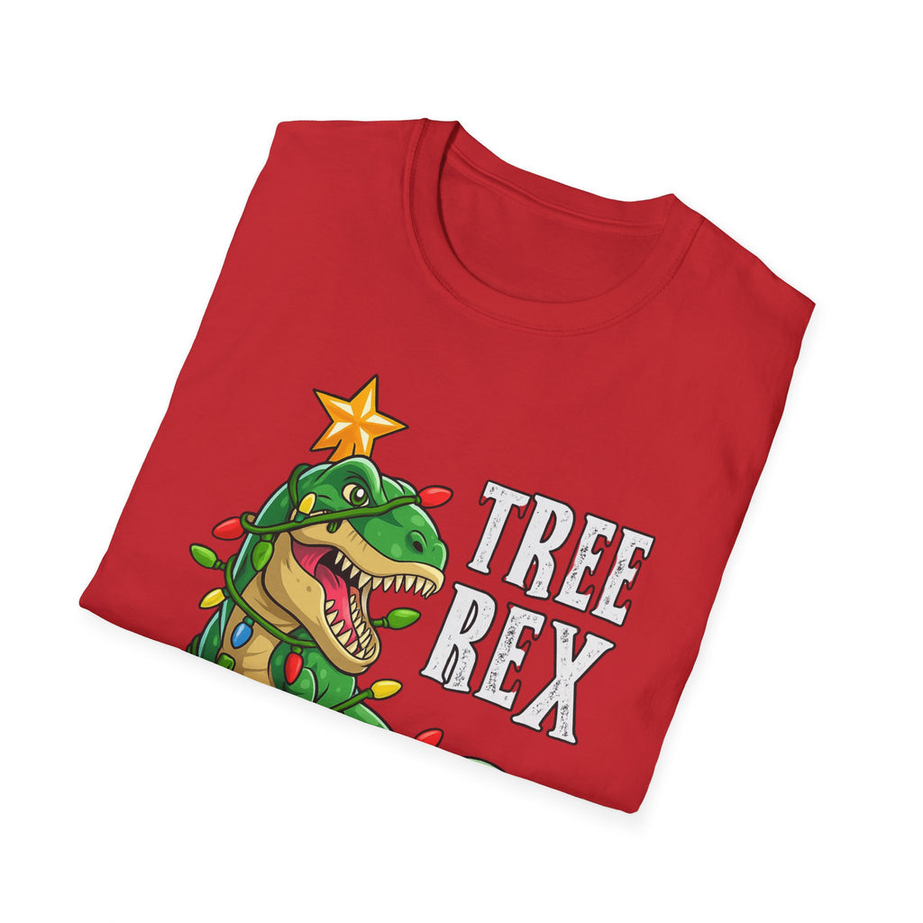 Christmas Tree Rex T-Shirt | Funny Dinosaur Holiday Tee | Festive Graphic Shirt