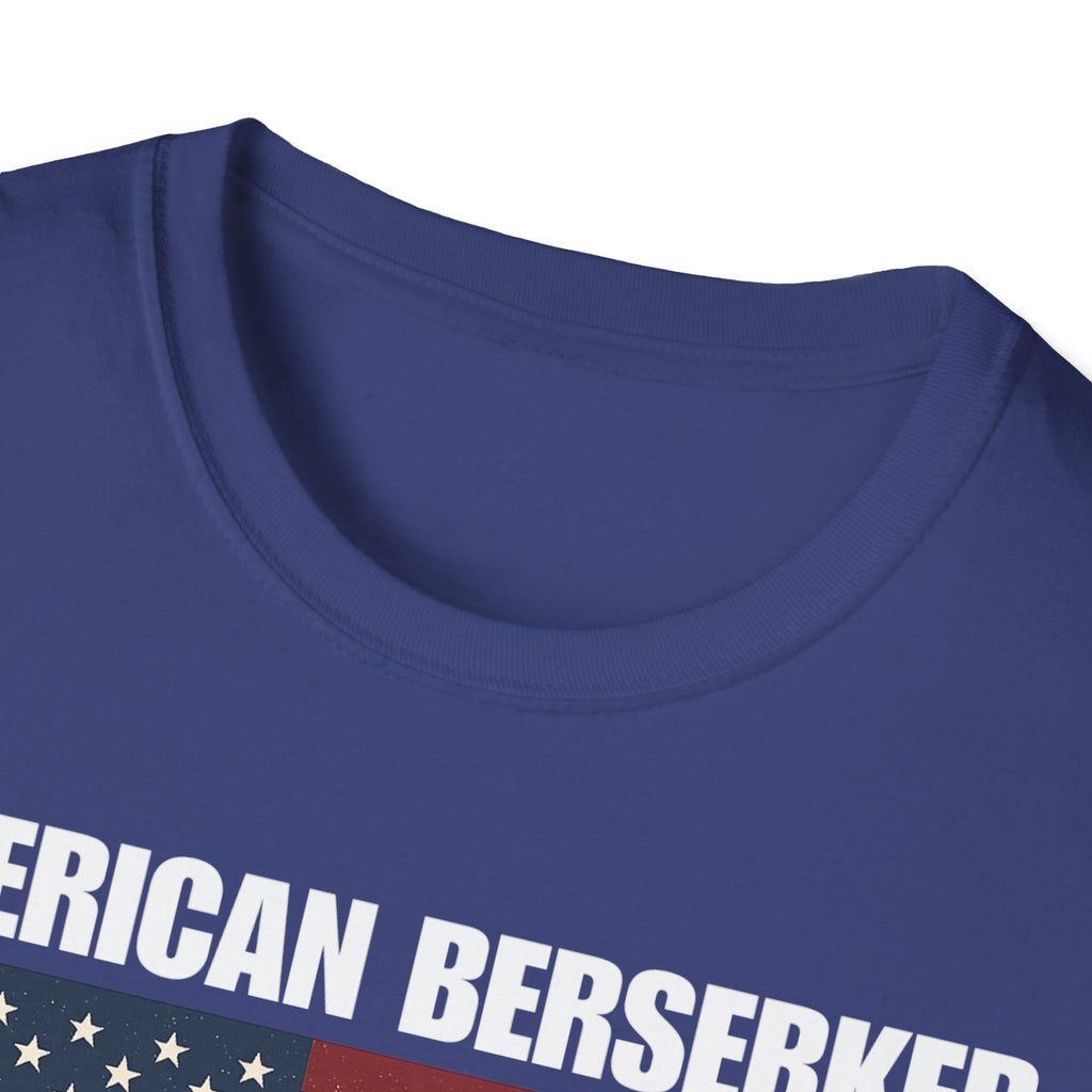 Bold American Berserker Graphic Softstyle Cotton T-Shirt