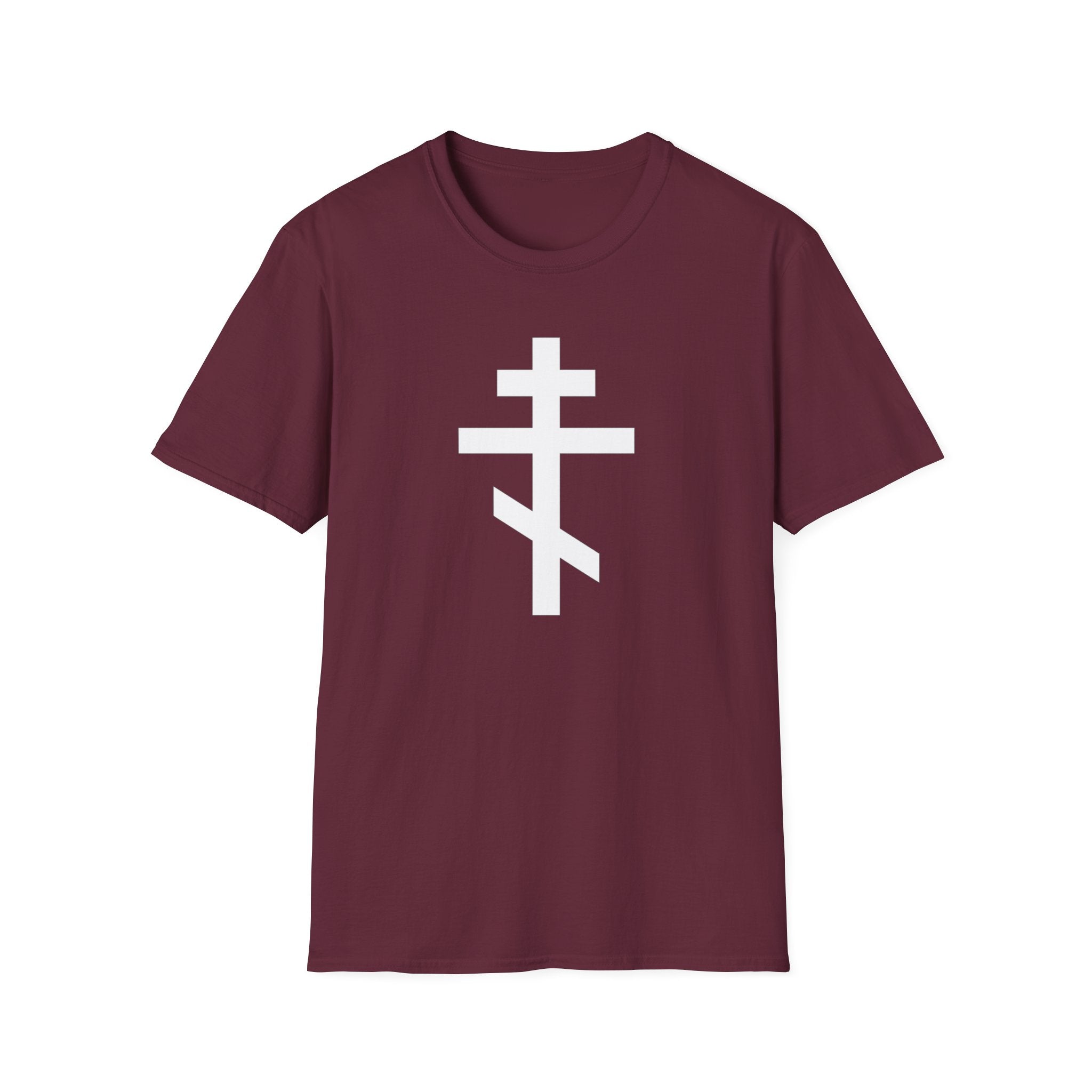 Crucifix White Design Unisex Cotton Softstyle T-Shirt