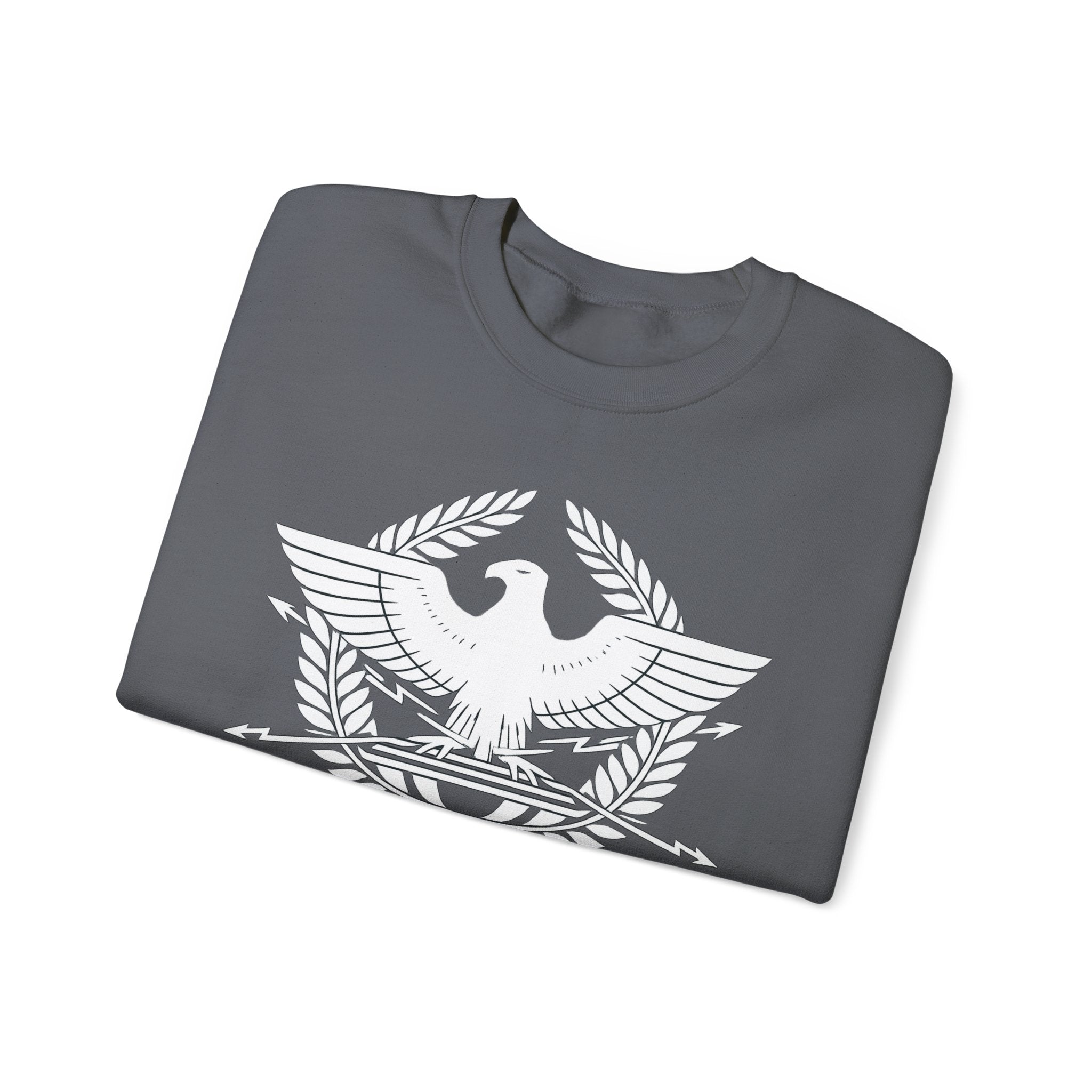 SPQR Roman Eagle White Design Crewneck Sweatshirt