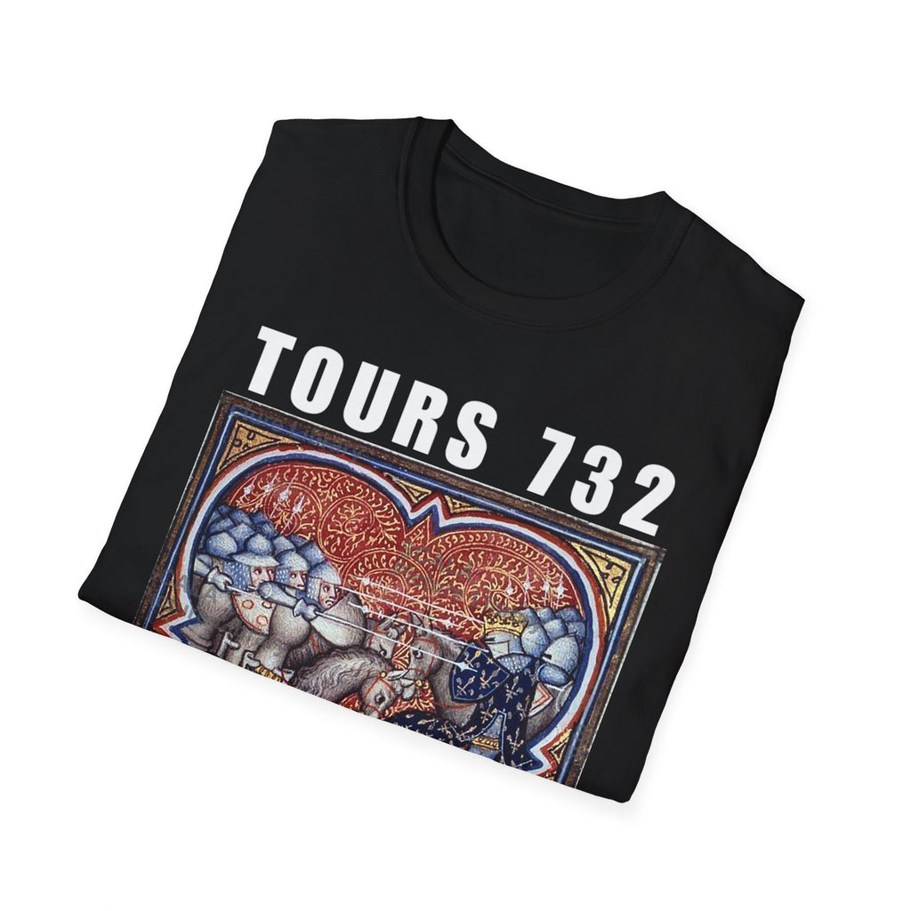 Battle of Tours 732 Graphic Unisex T-Shirt, Medieval Painting Tee